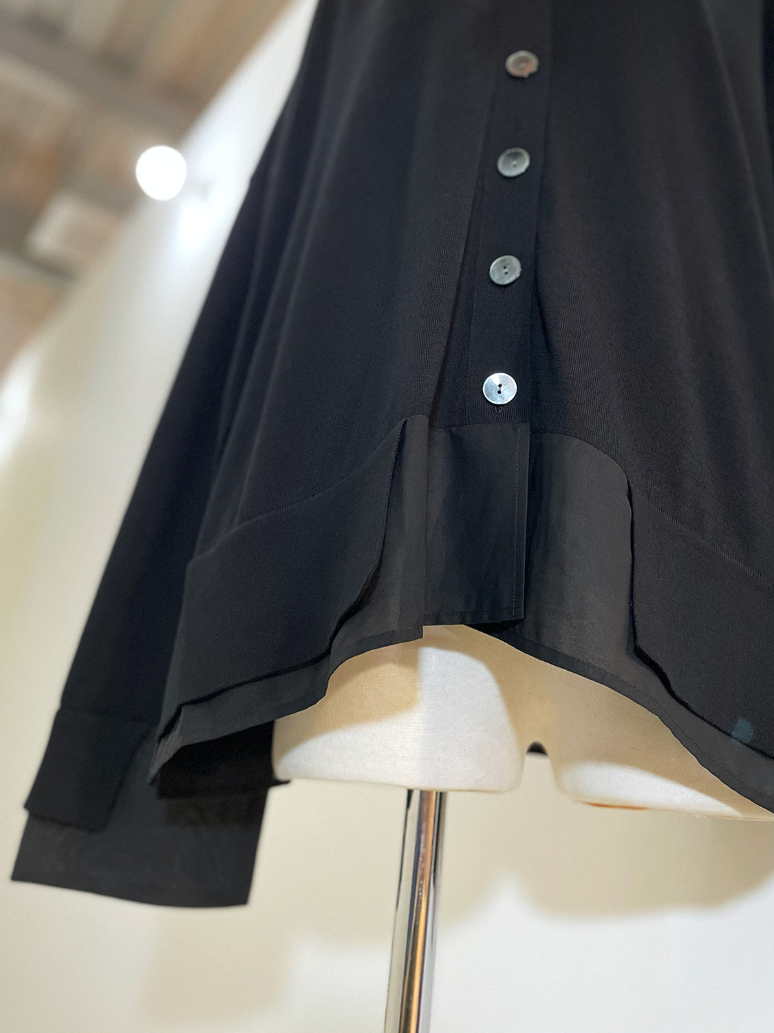 ENFOLD FABRIC DOCKING CARDIGAN
