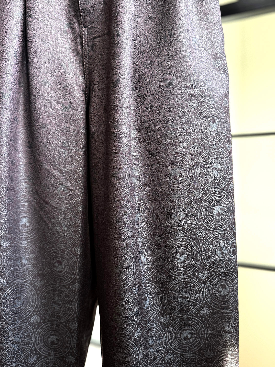 nonnotte N-26S-008 2-TUCK Draw Cord Wide Trousers