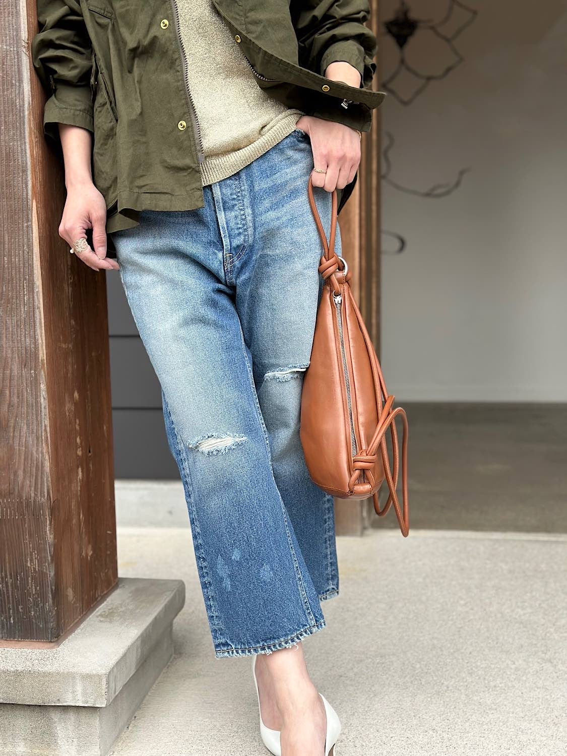 MADISONBLUE CRASHED SAROUEL PT DENIM