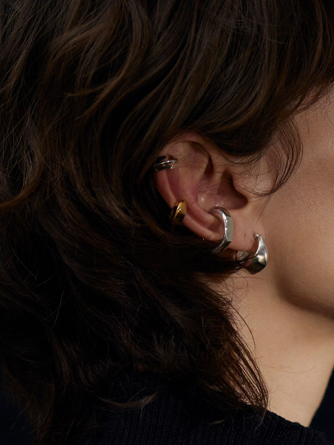 Lemme. L10502 Collapse Earcuff(GOLD)