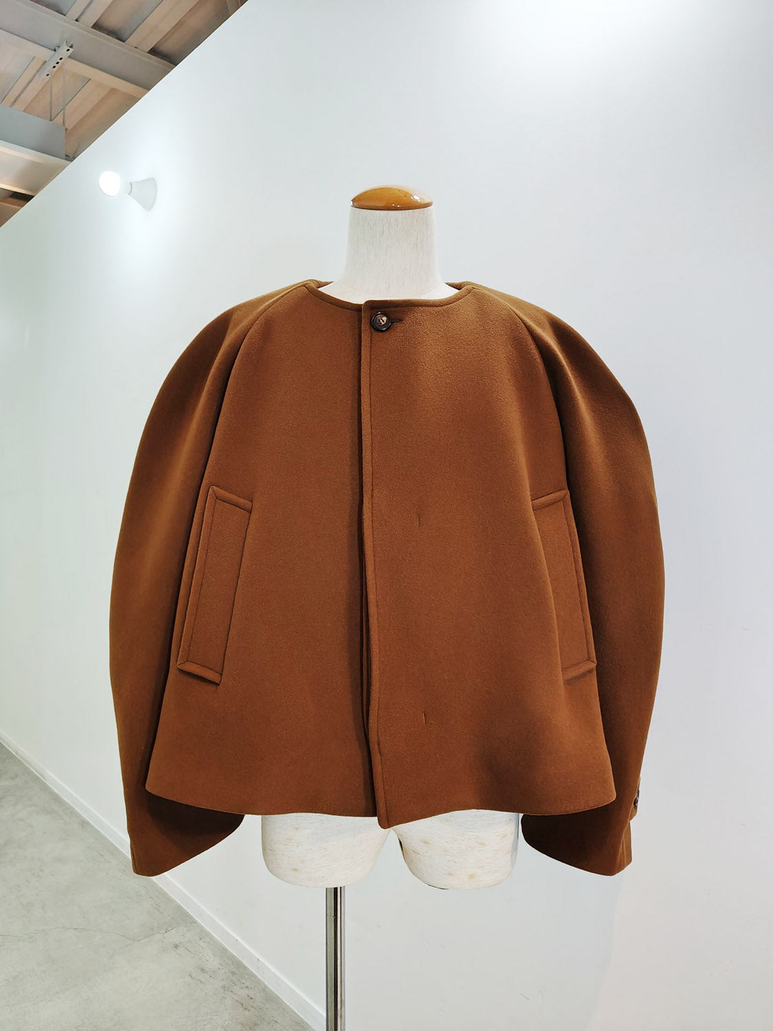 HED MAYNER HMMD10068P WOOL NOCOLLAR SHORT BLOUSON