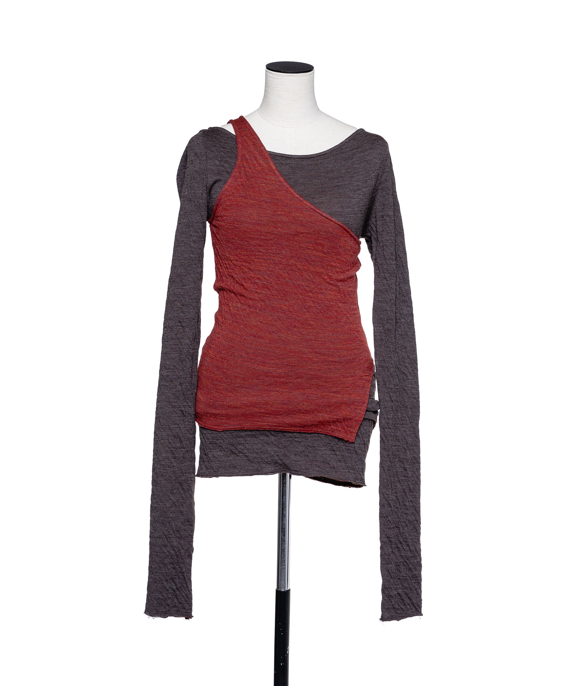 muller of yoshiokubo CRINKLE JERSEY LAYER TOP