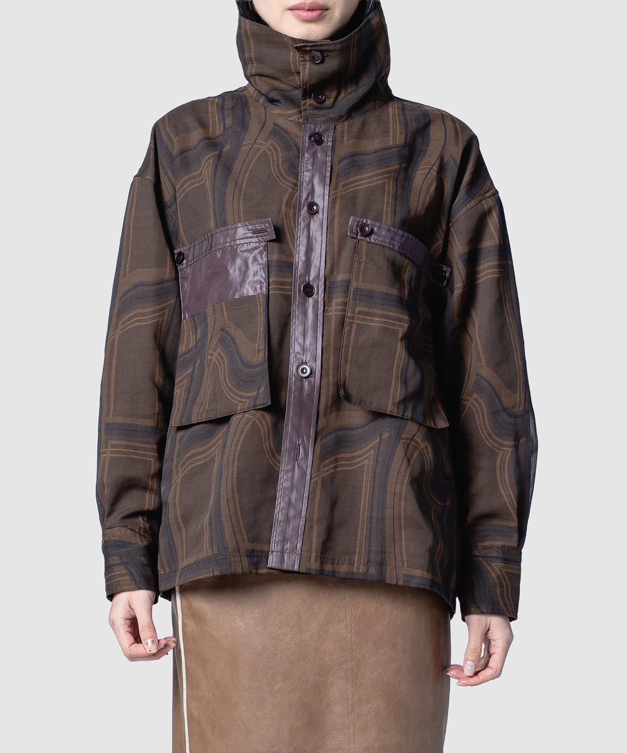 muller of yoshiokubo LIMINAL CHECK SHIRTS JACKET