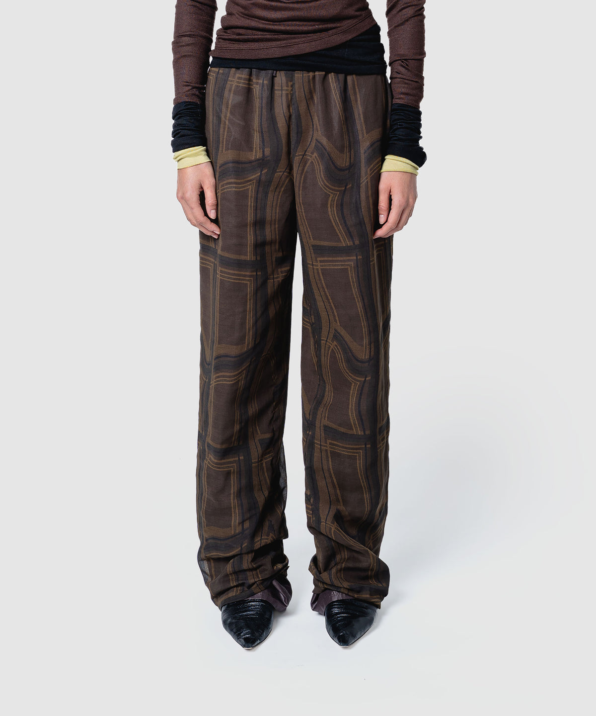 muller of yoshiokubo LIMINAL CHECK PANTS