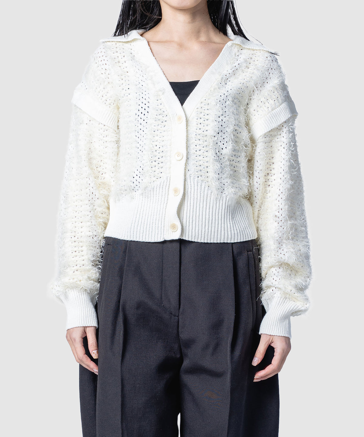 muller of yoshiokubo FUZZY KNIT CARDIGAN