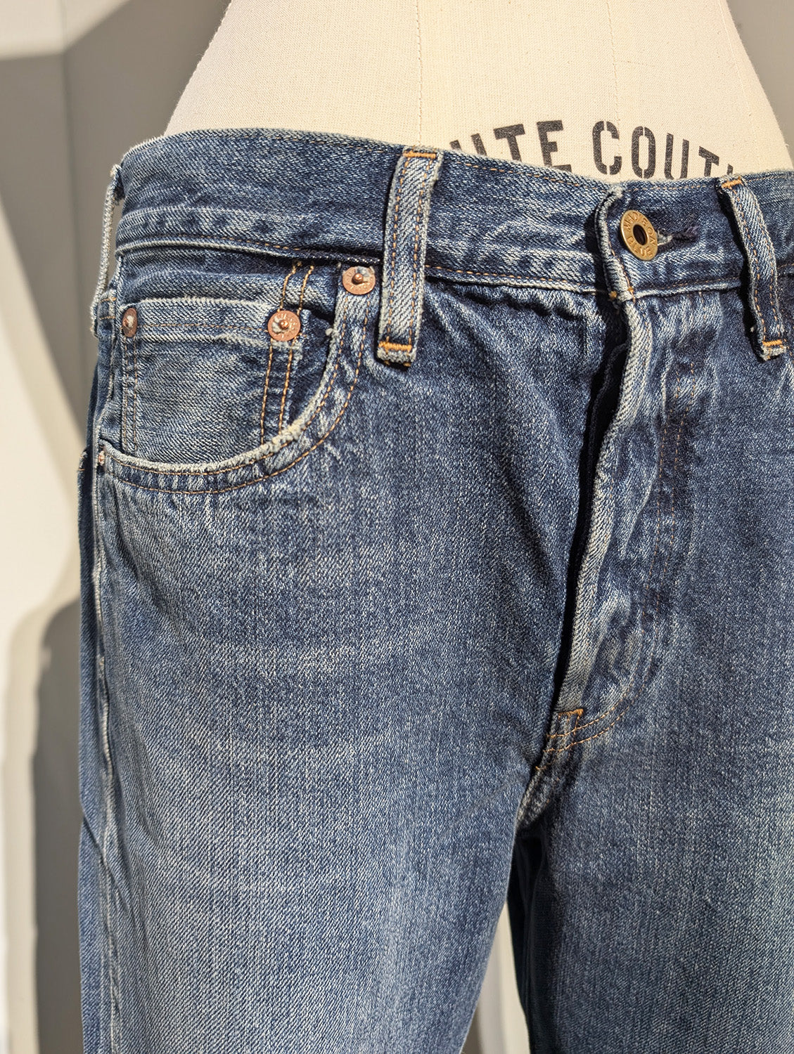 MADISONBLUE BOYS CRASHED TAPERED PT DENIM