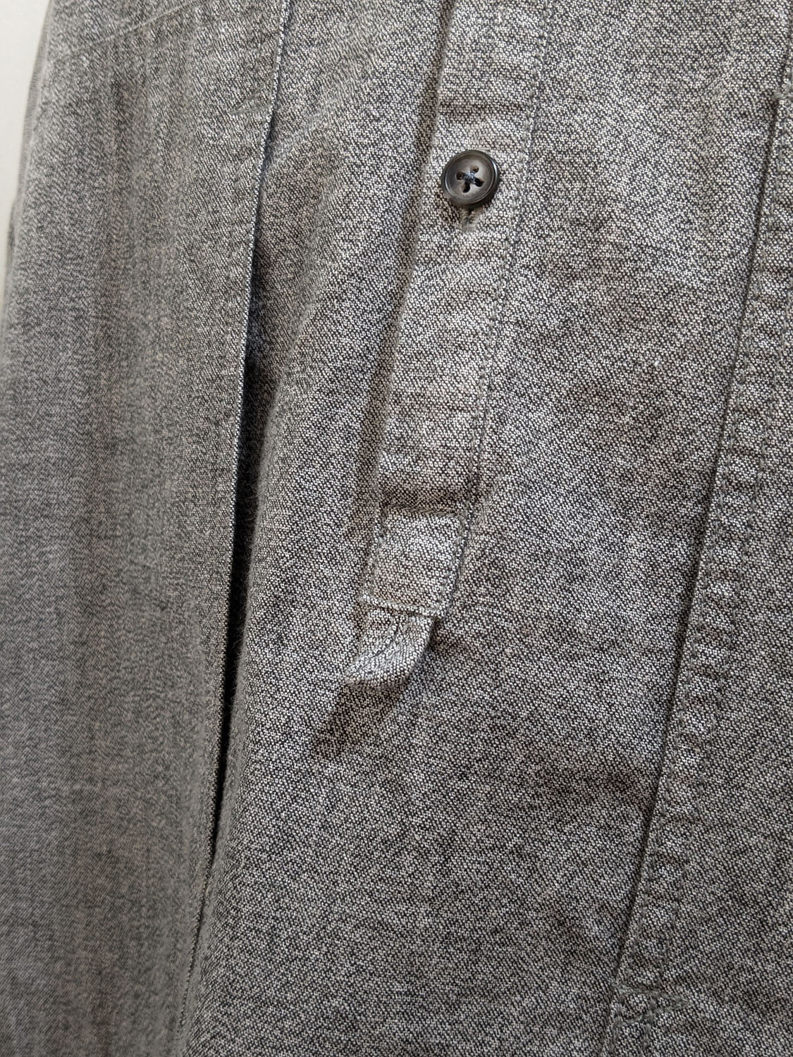 Porter Classic STAND COLLAR LONG SMOCK SHIRT(GRAY)