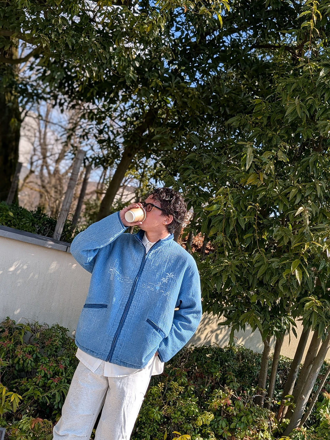 Porter Classic NEW SASHIKO NEW SASHIKO LIGHT OLD HAWAII ZIP UP JACKET
