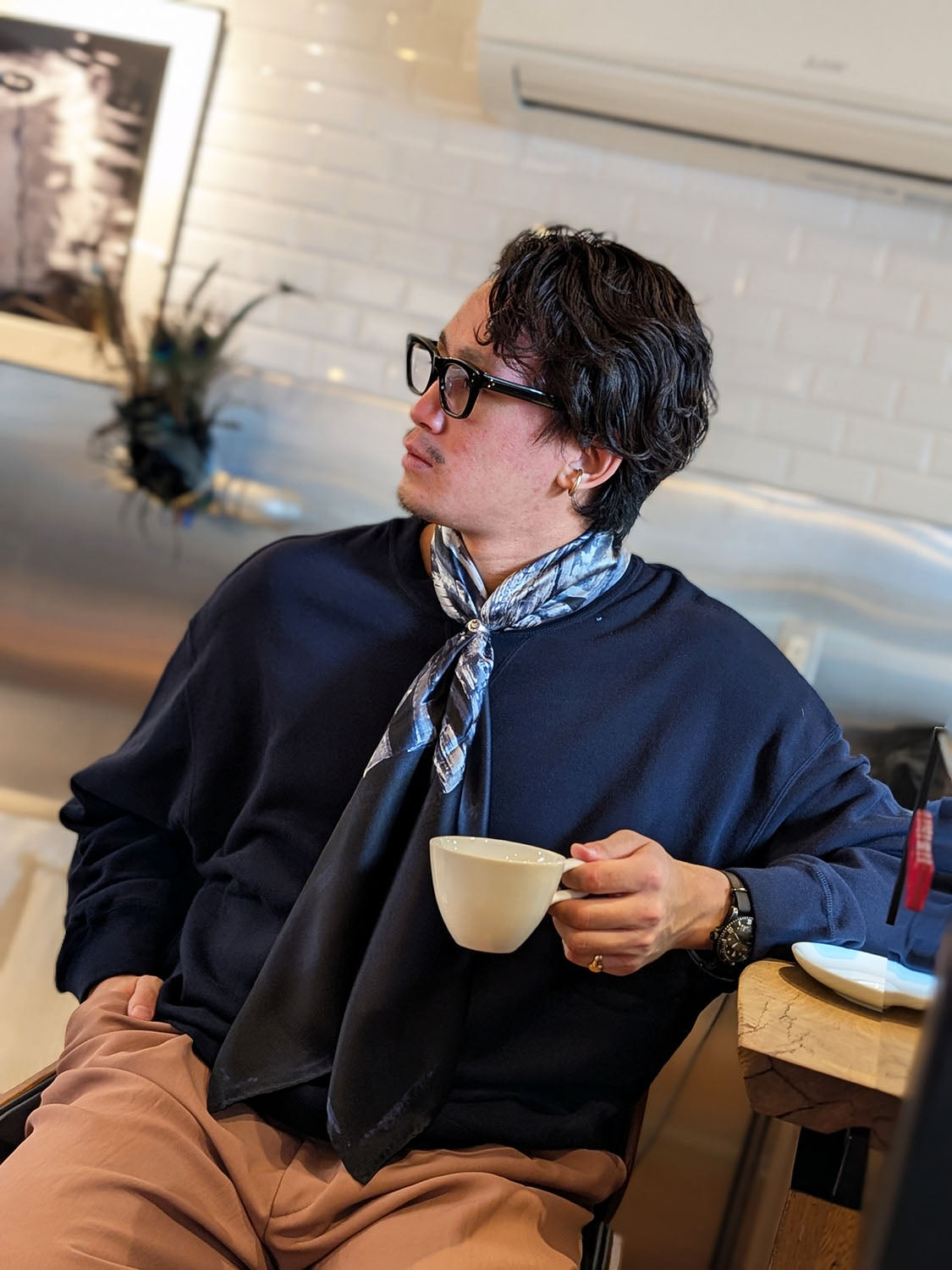 Porter Classic H/W PEACE COTTON CREW NECK