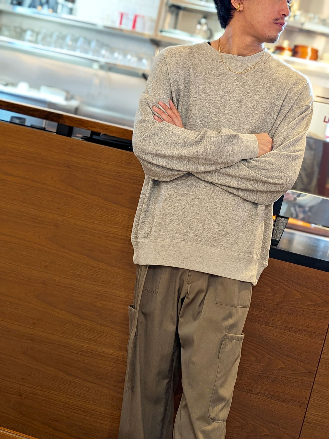 Porter Classic H/W PEACE COTTON CREW NECK