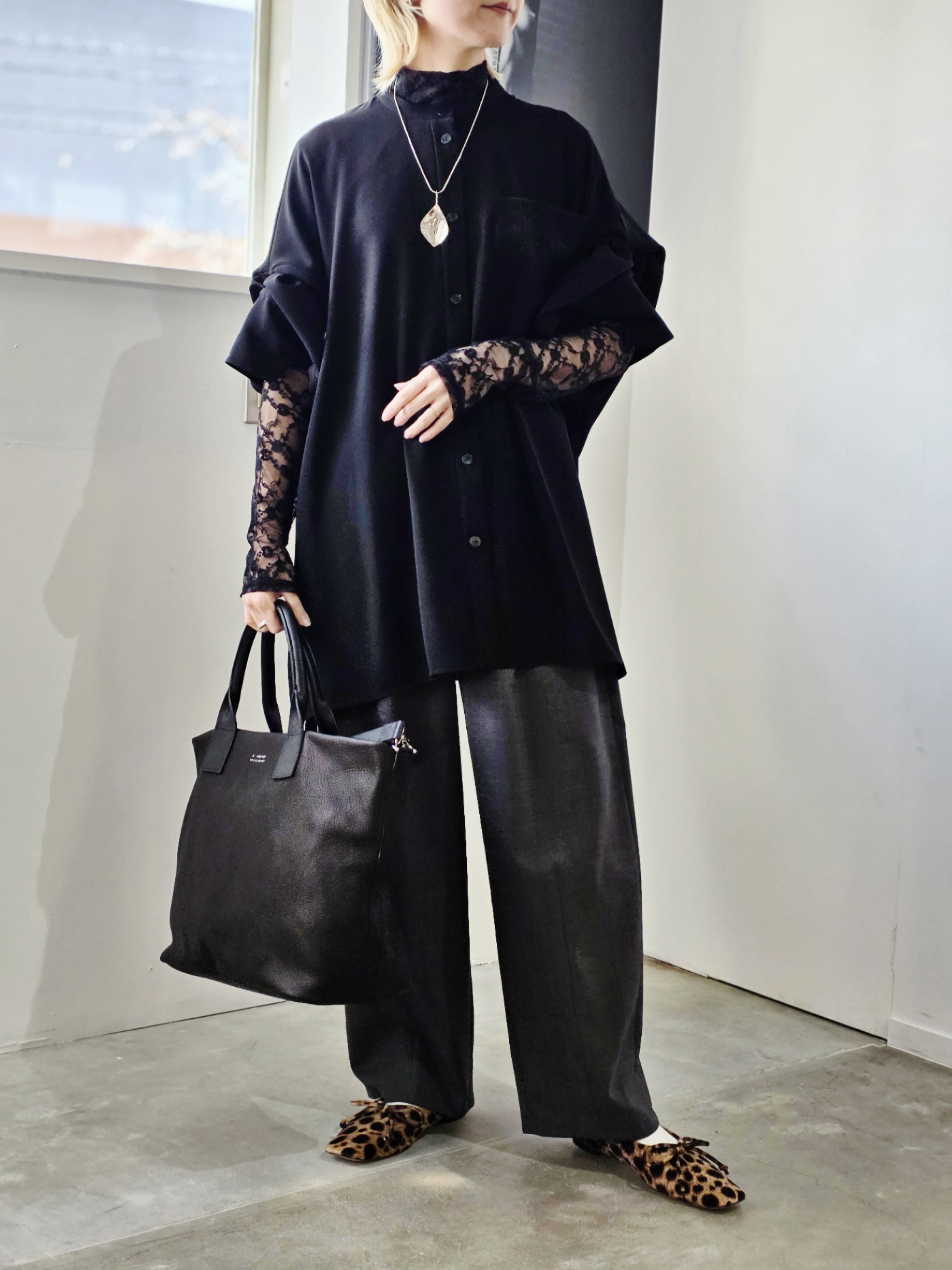 ENFOLD PEツイル MANY-STYLE OVER SHIRT