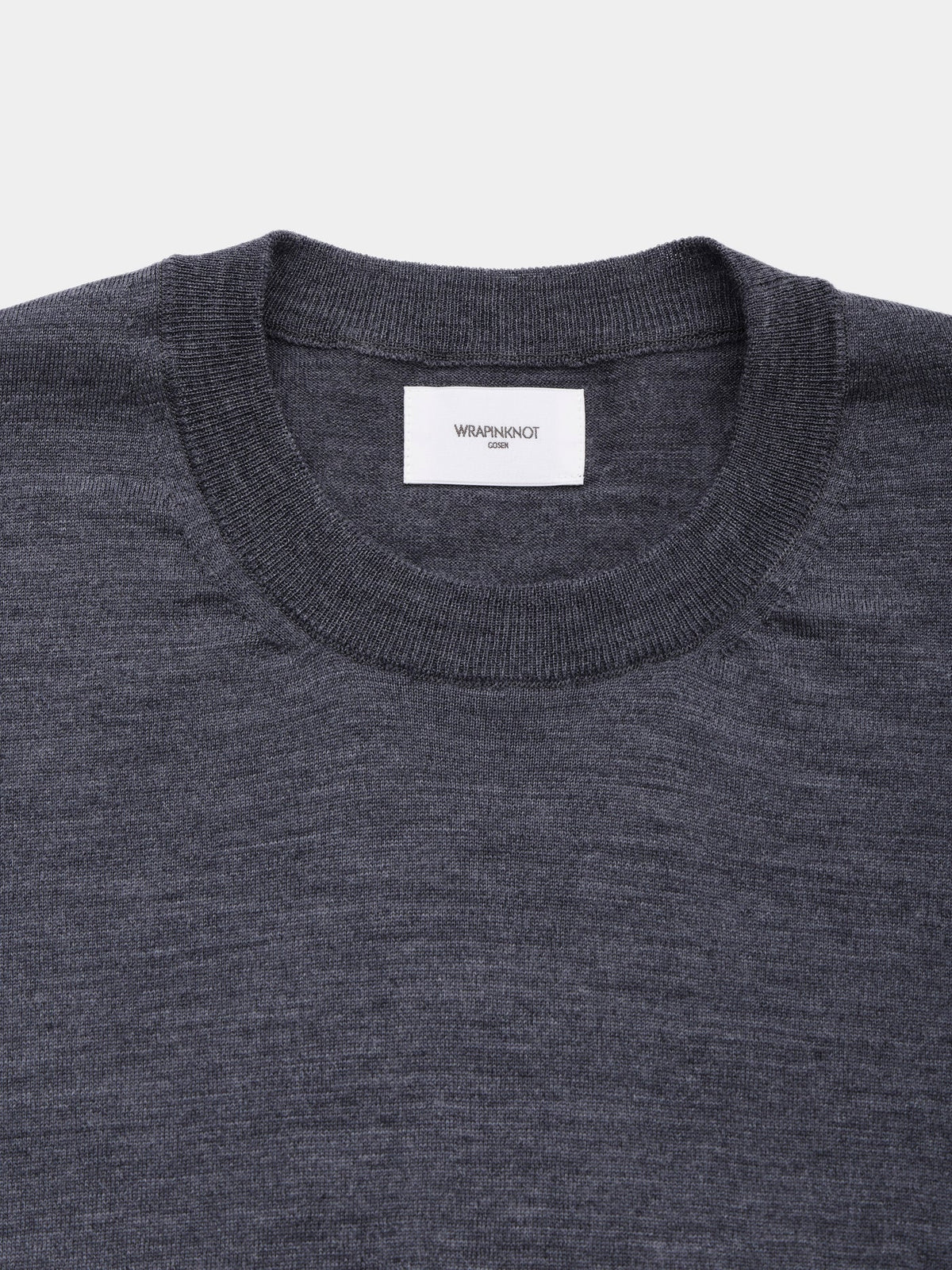 WRAPINKNOT【WK326・LPO04 WOOL HIGH-GAUGE KNIT L/S CREW-NECK PO】