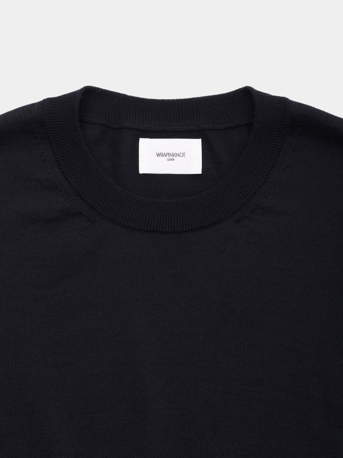 WRAPINKNOT【WK326・LPO04 WOOL HIGH-GAUGE KNIT L/S CREW-NECK PO】