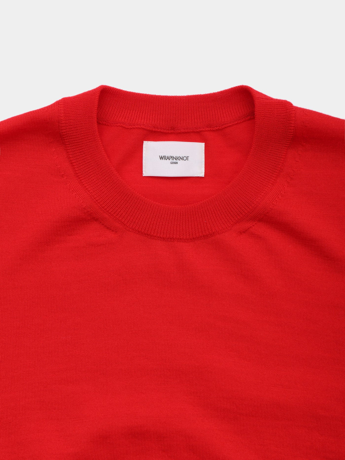 WRAPINKNOT【WK326・LPO04 WOOL HIGH-GAUGE KNIT L/S CREW-NECK PO】