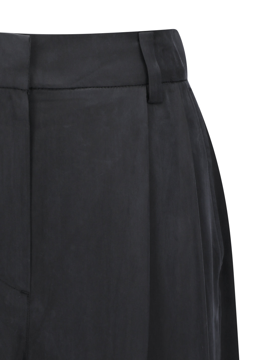 AMOMENTO CUPRO TWO TUCK WIDE PANTS