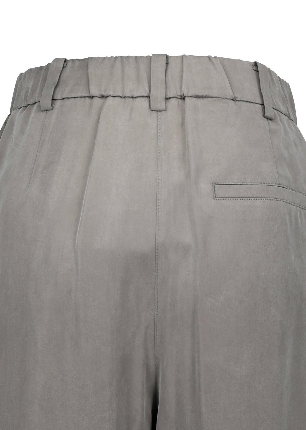 AMOMENTO CUPRO TWO TUCK WIDE PANTS