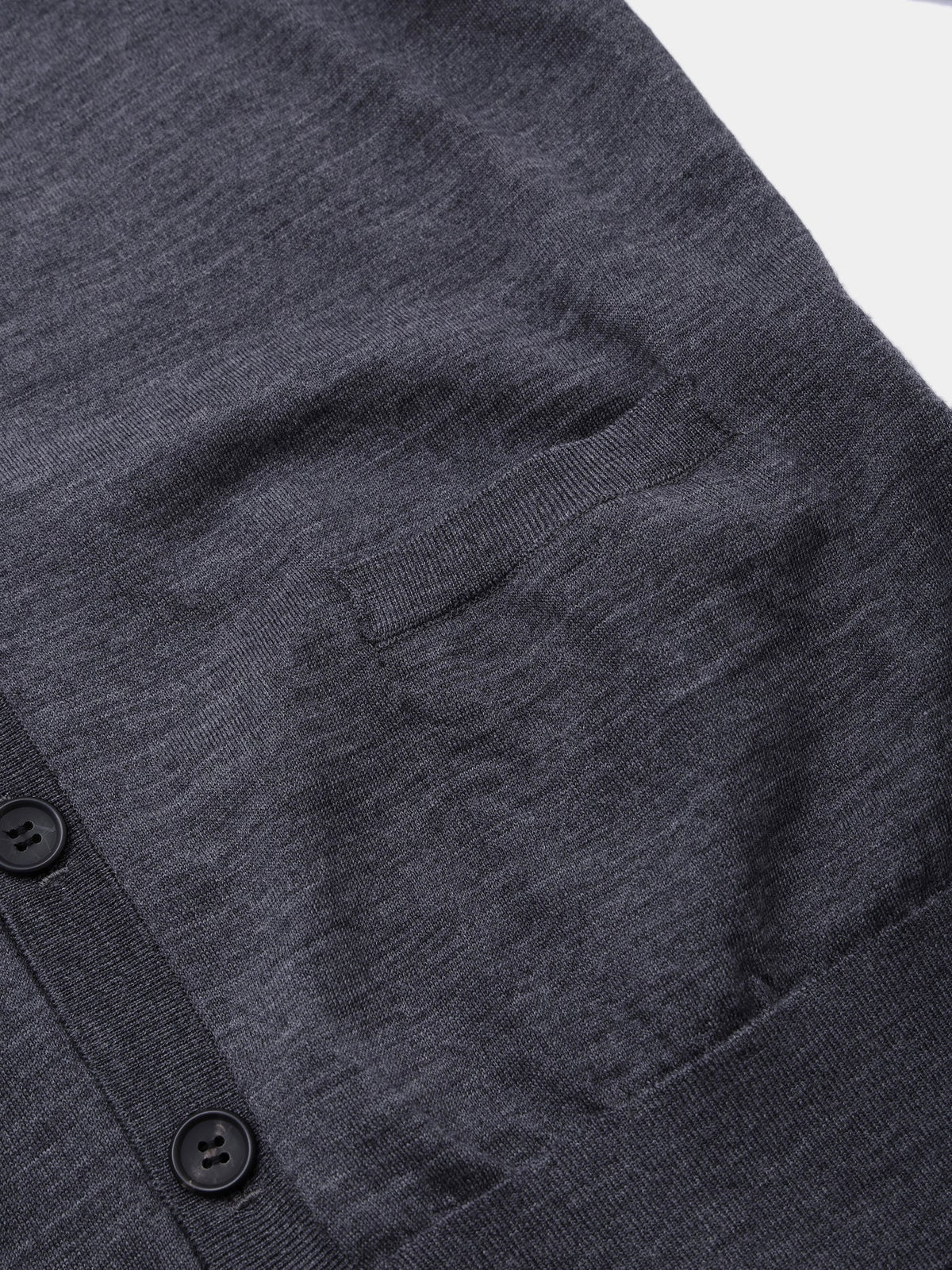 WRAPINKNOT【WK326・LCD03 WOOL HIGH-GAUGE KNIT L/S V-NECK CARDIGAN】