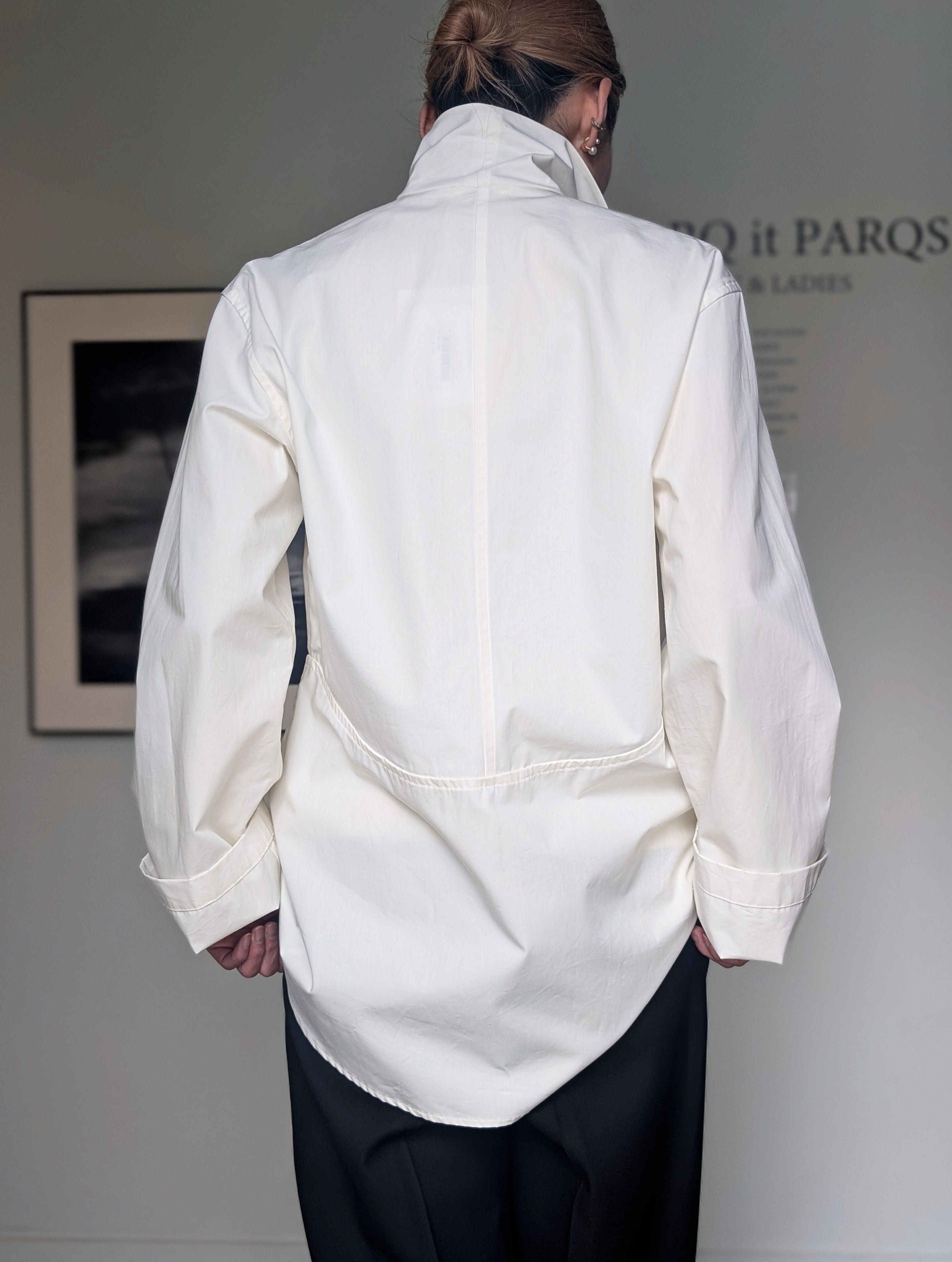 AEHRR 【Draping Flower Shawl Collar shirt】