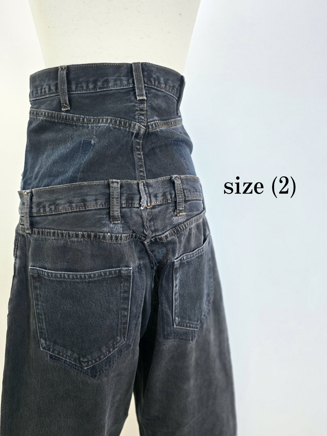 QUIITO W WAIST DENIM PT DARK GRAY