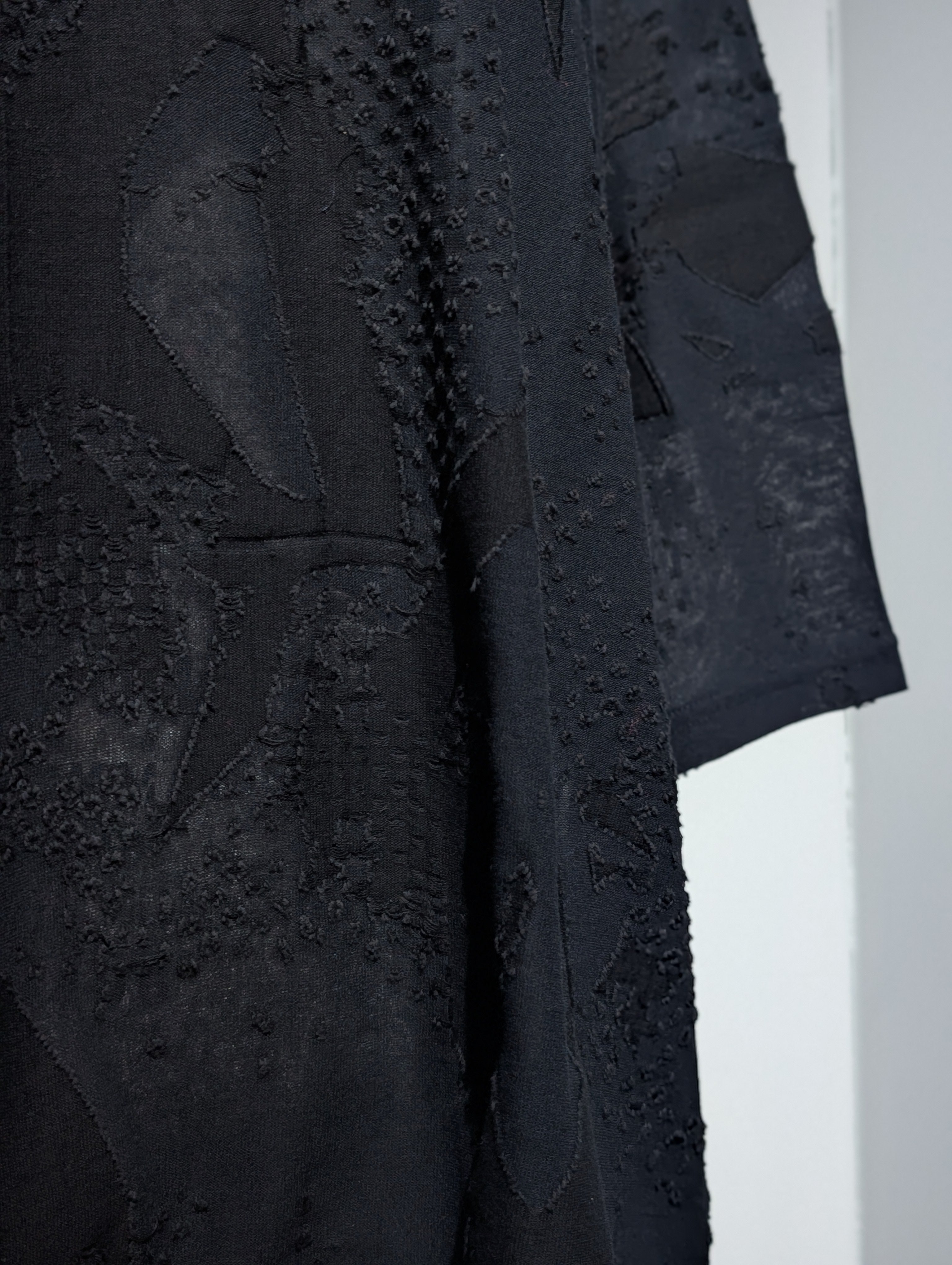 Y's CRUSH JACQUARD ROUND NECK BIG TEE