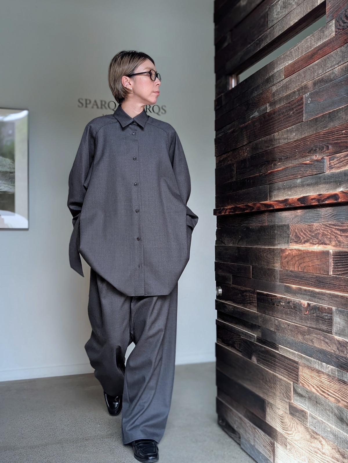 AEHRR 【087 Draping York Raglan Sleeve Shirt】