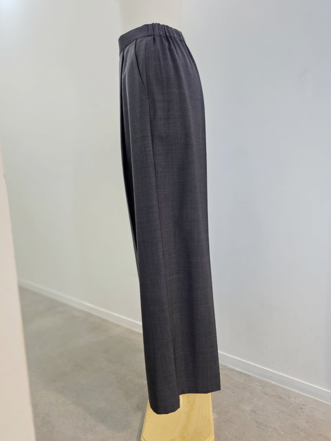 ENFOLD T/Wポプリン WIDE STRAIGHT TROUSERS
