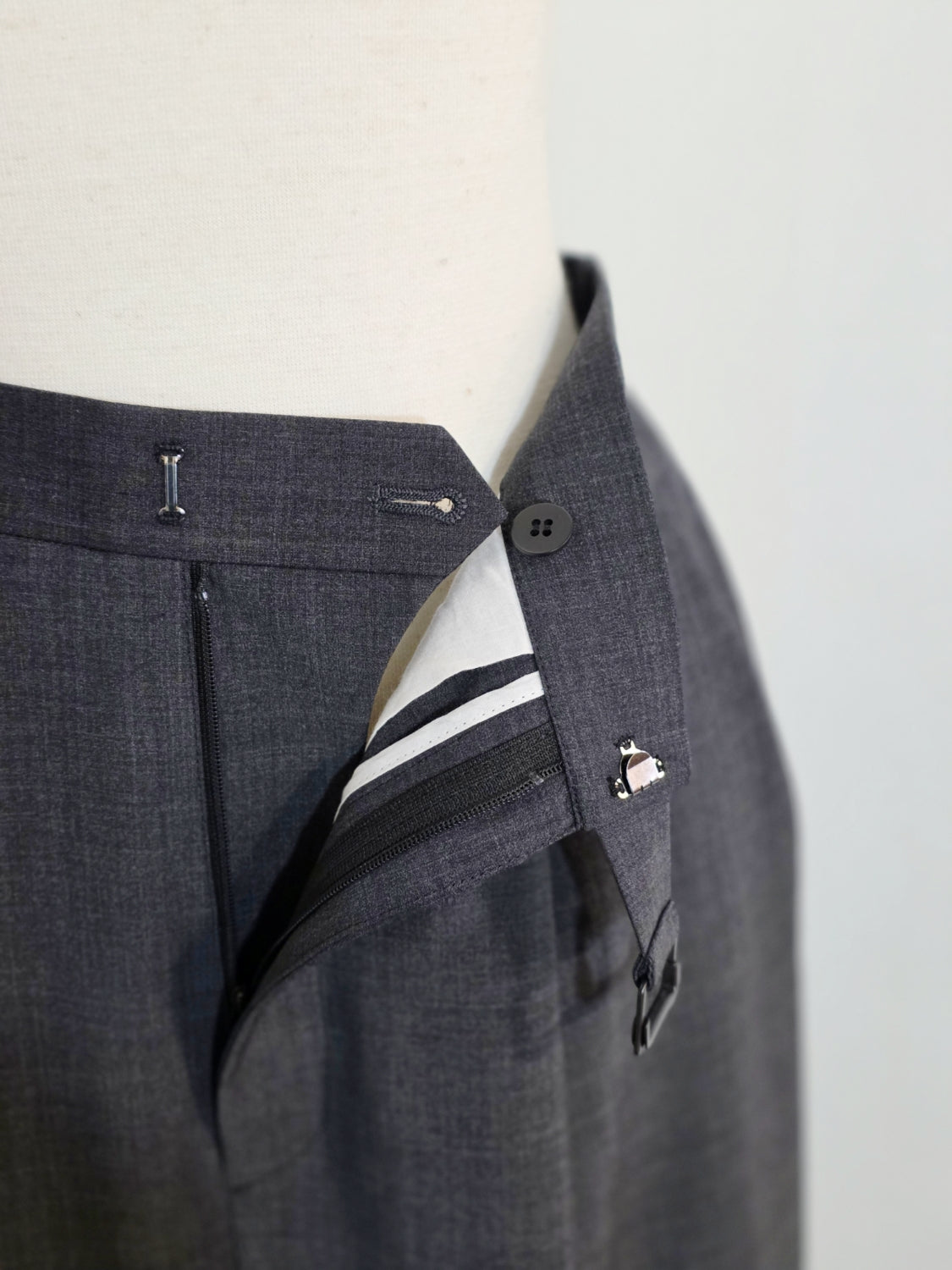 ENFOLD T/Wポプリン WIDE STRAIGHT TROUSERS