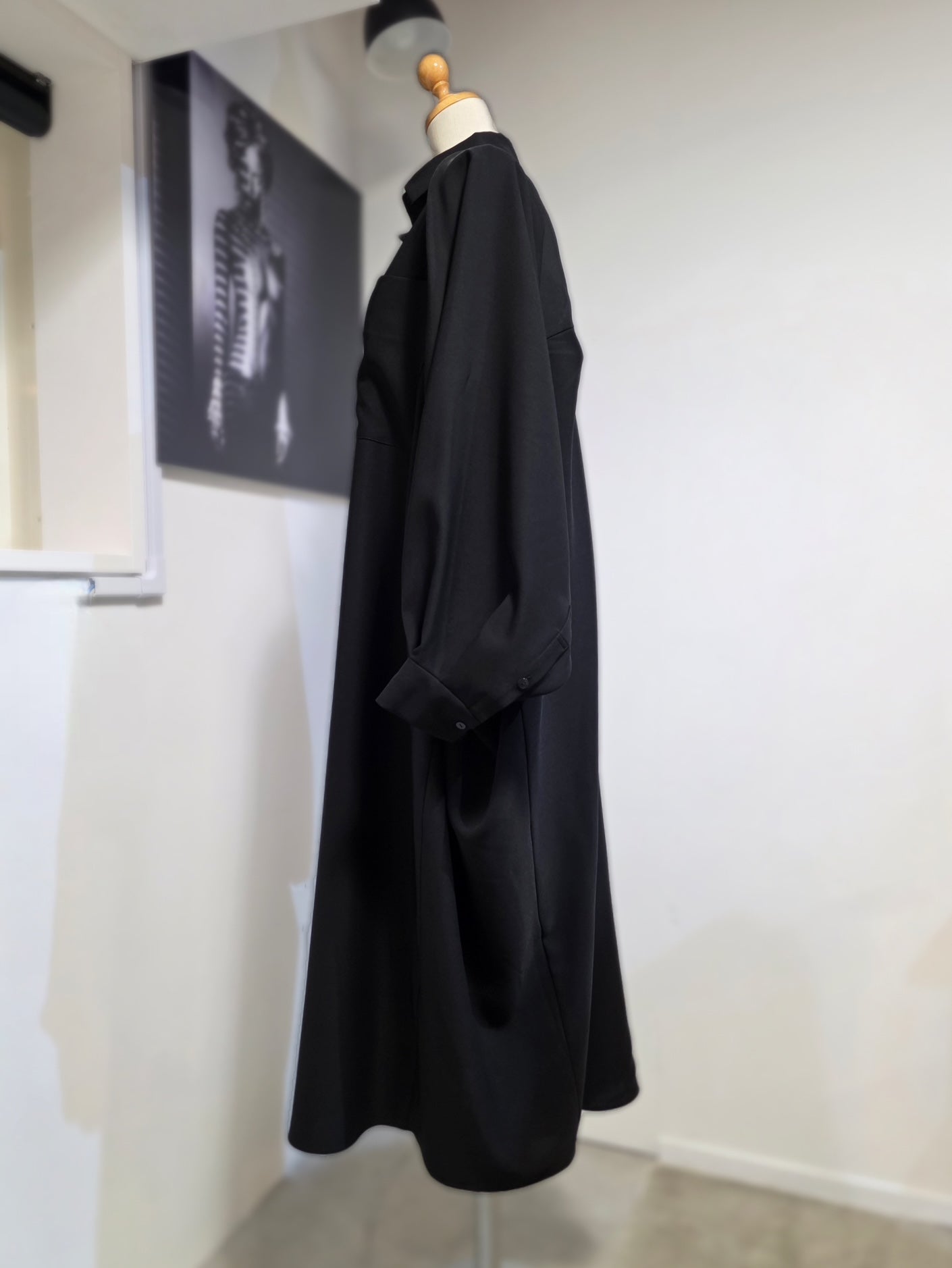 ENFOLD CIRCLE TUCK DRESS