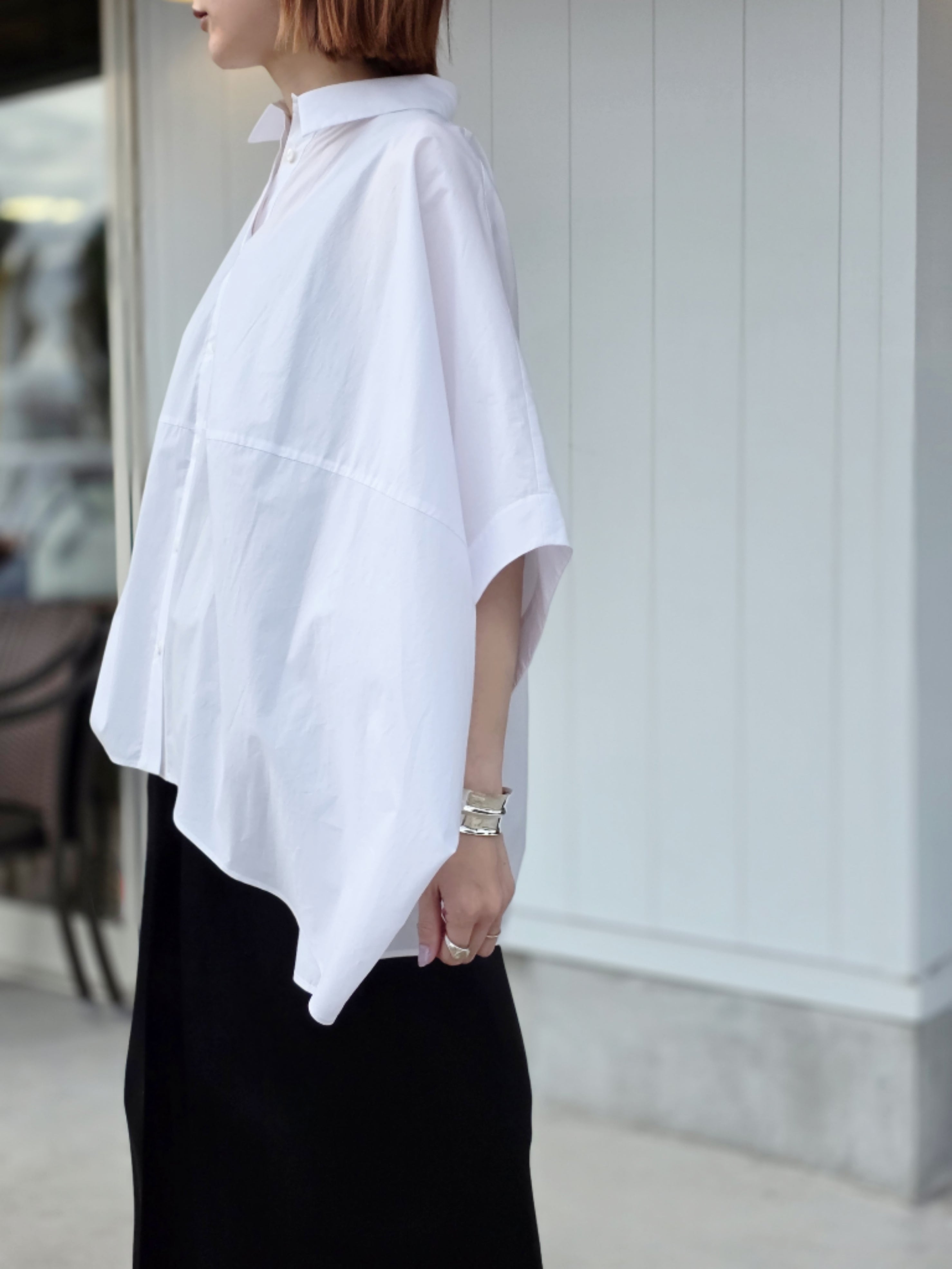 ENFOLD DRAPE HEXAGON SHIRT