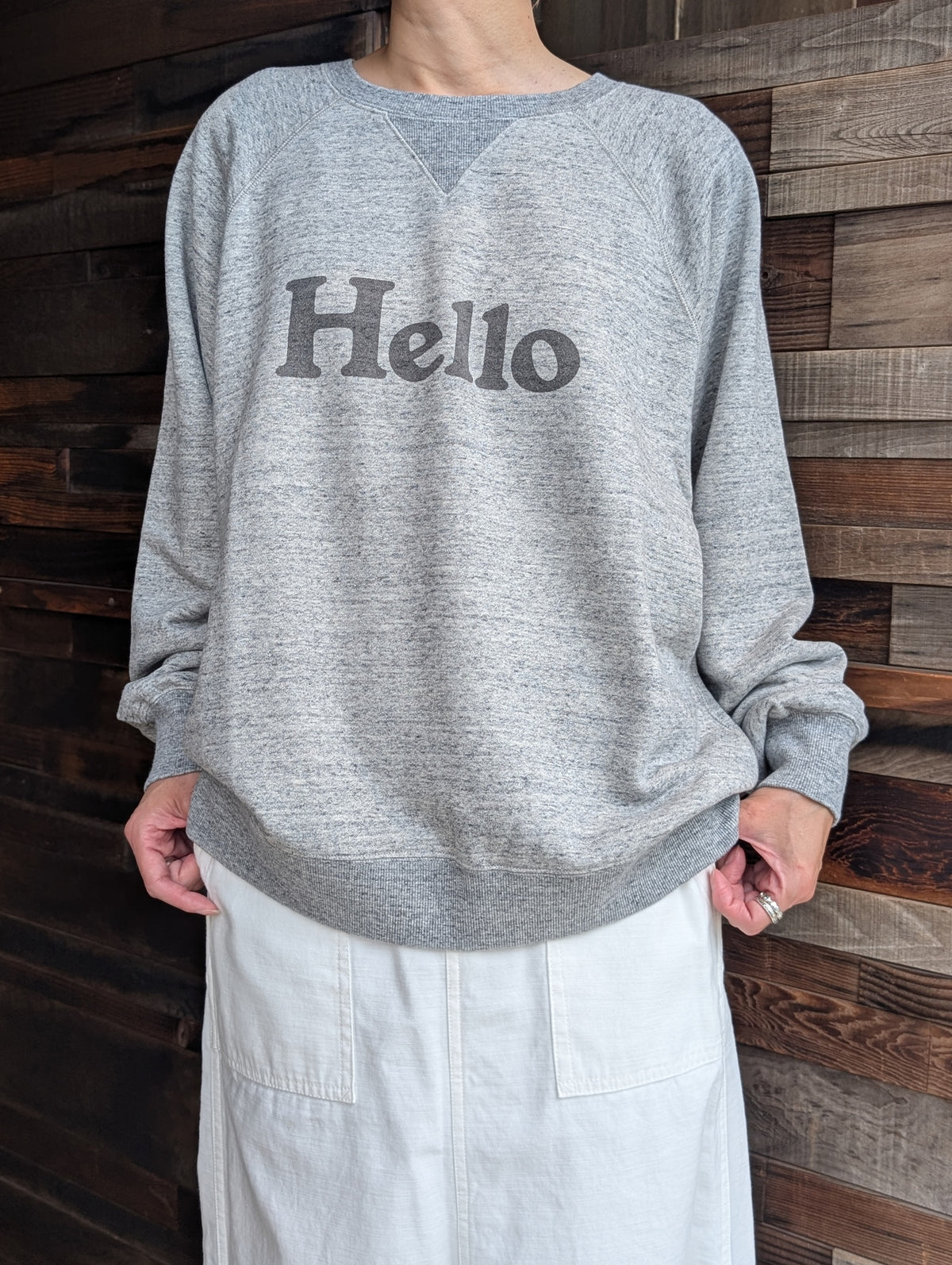 MADISONBLUE HELLO SWEAT L/S URAKE