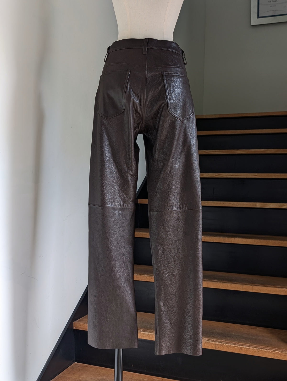 MADISONBLUE STRAIGHT PANTS LEATHER
