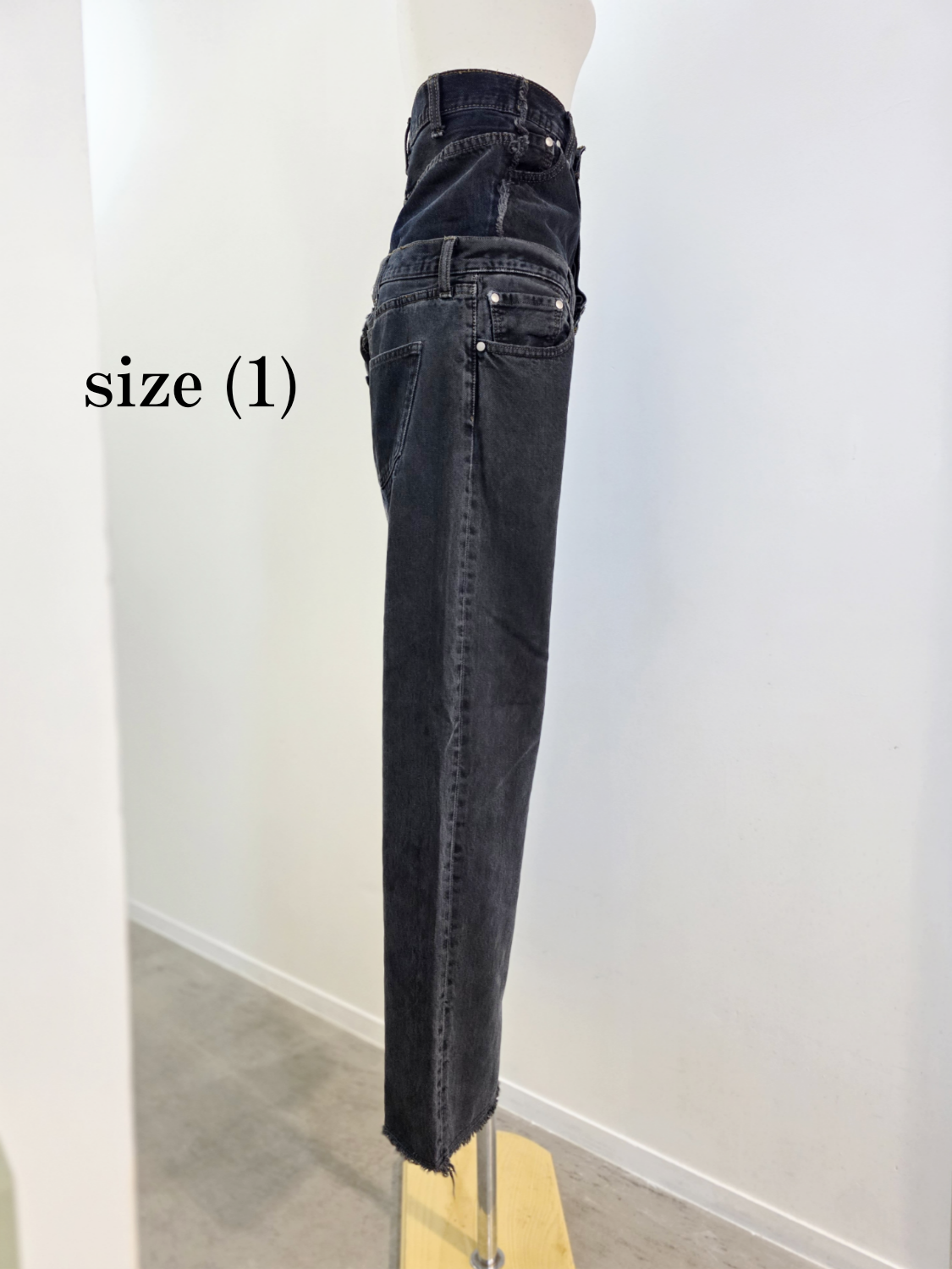 QUIITO W WAIST DENIM PT DARK GRAY