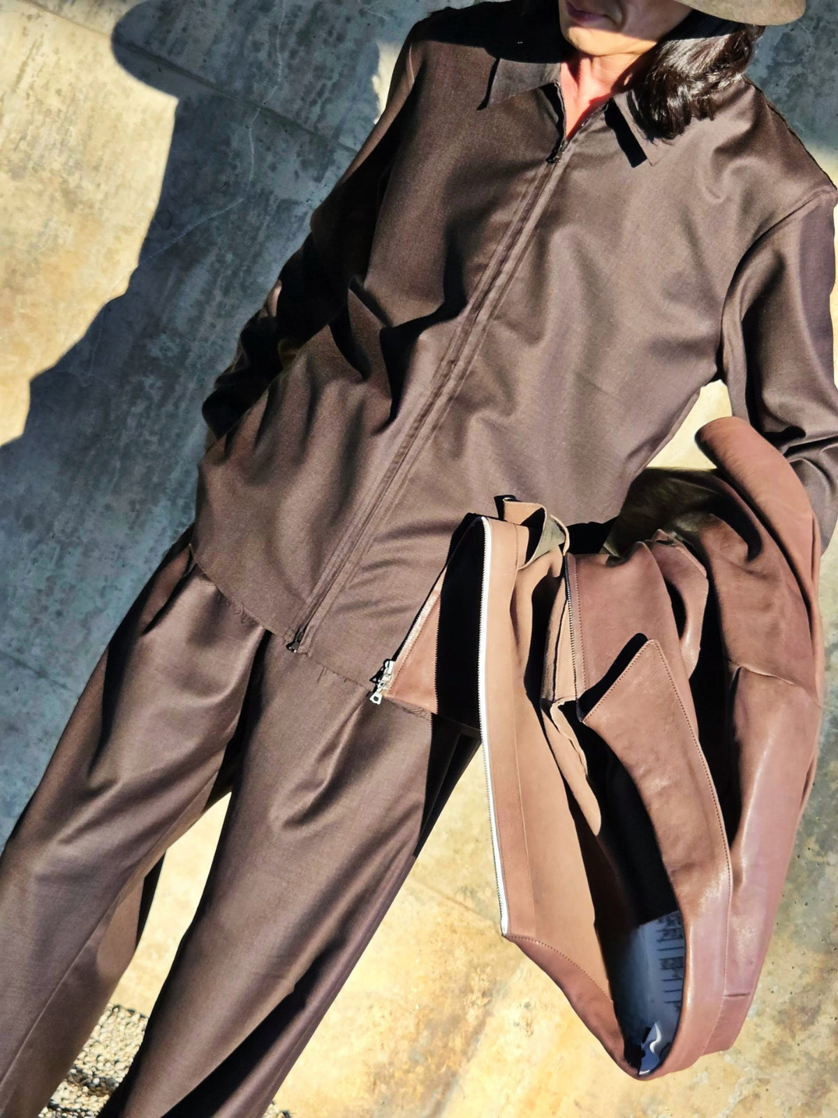 GABRIELA COLL GARMENTS S19 NO.273 FINE WOOL ZIPPER SHIRT