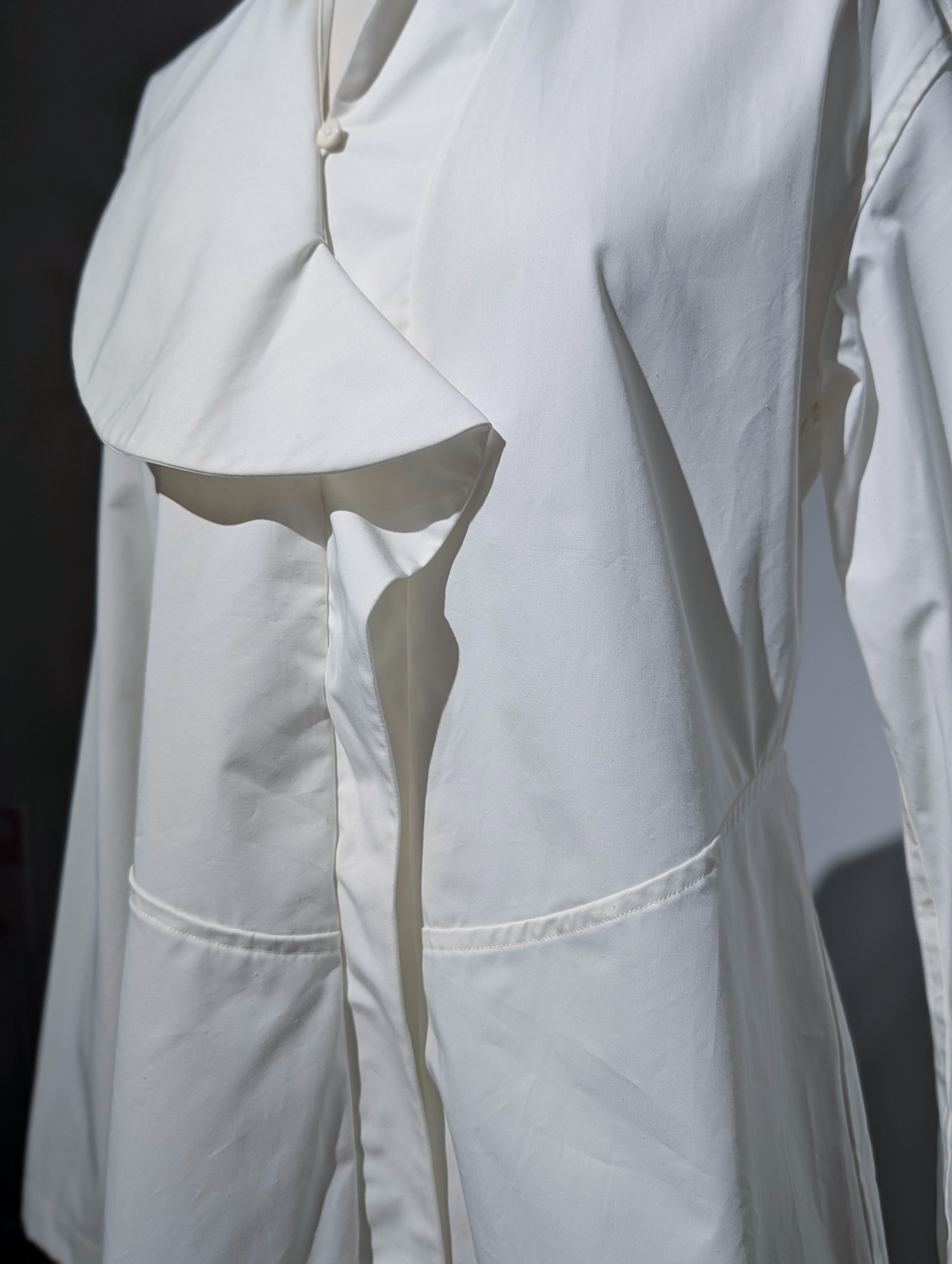 AEHRR 【Draping Flower Shawl Collar shirt】