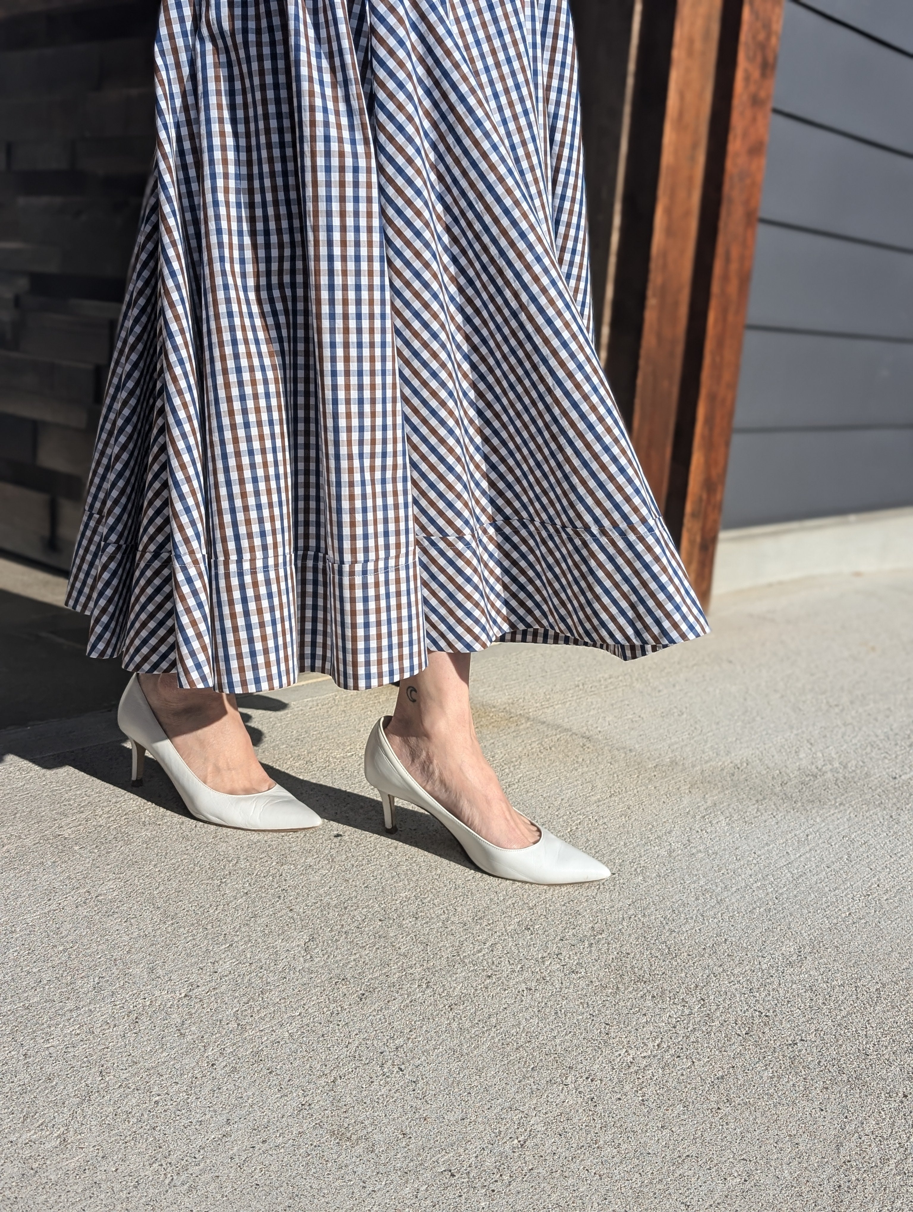 MADISONBLUE TUCK CIRCULAR SK M.GINGHAM