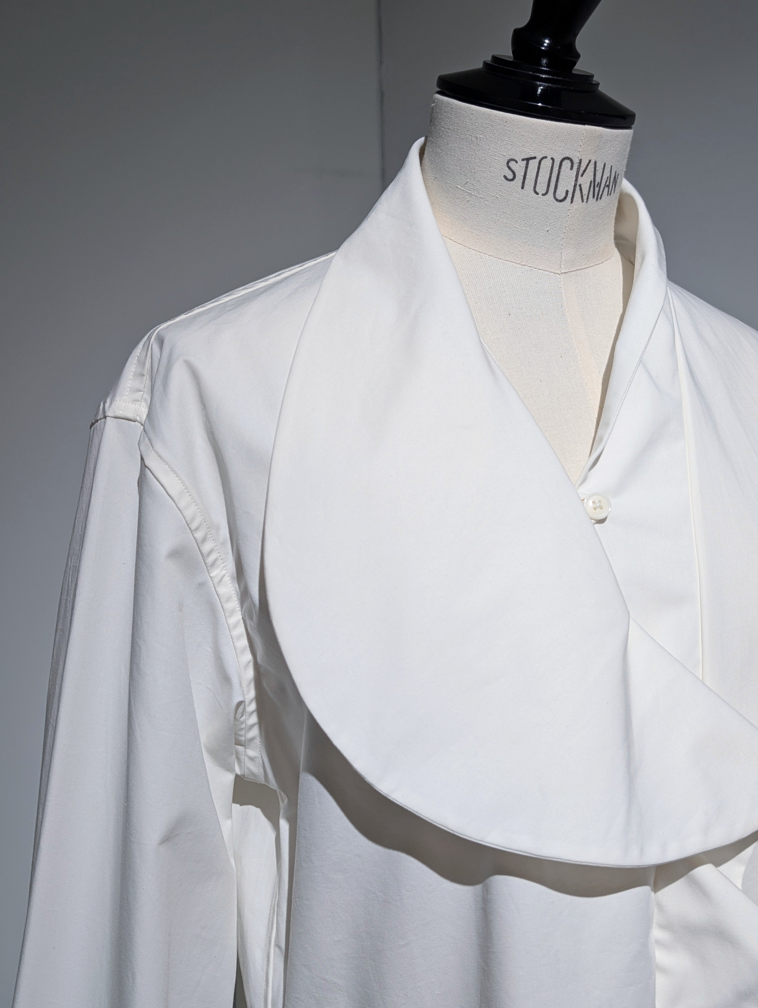 AEHRR 【Draping Flower Shawl Collar shirt】