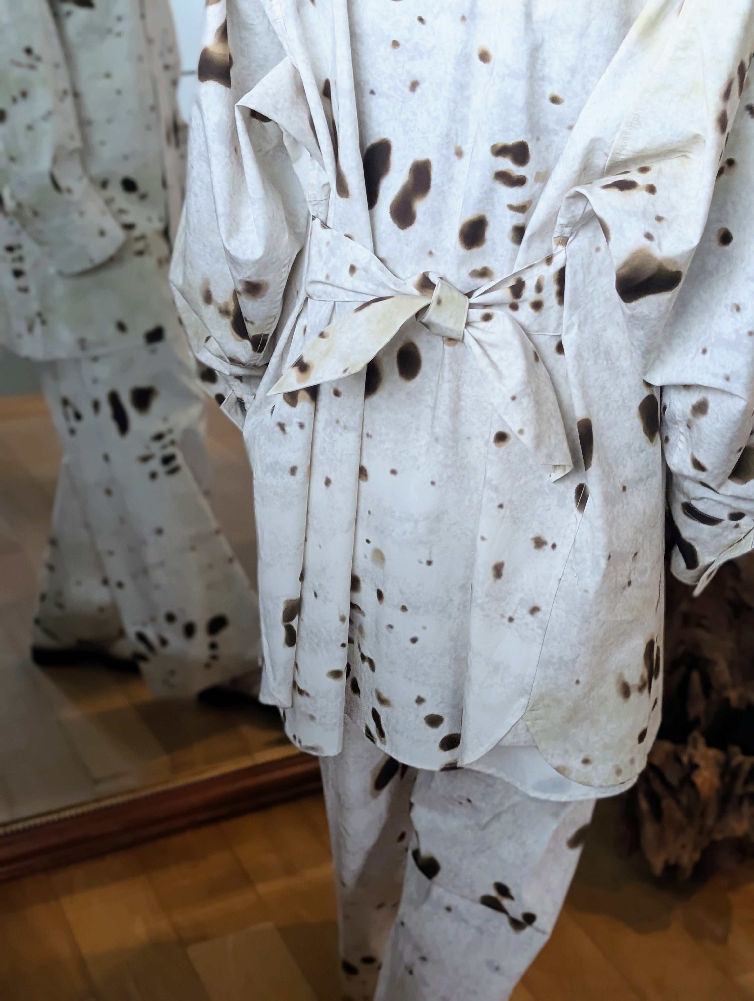 AEHRR 【Yoke Raglan Sleeve Print Shirt】