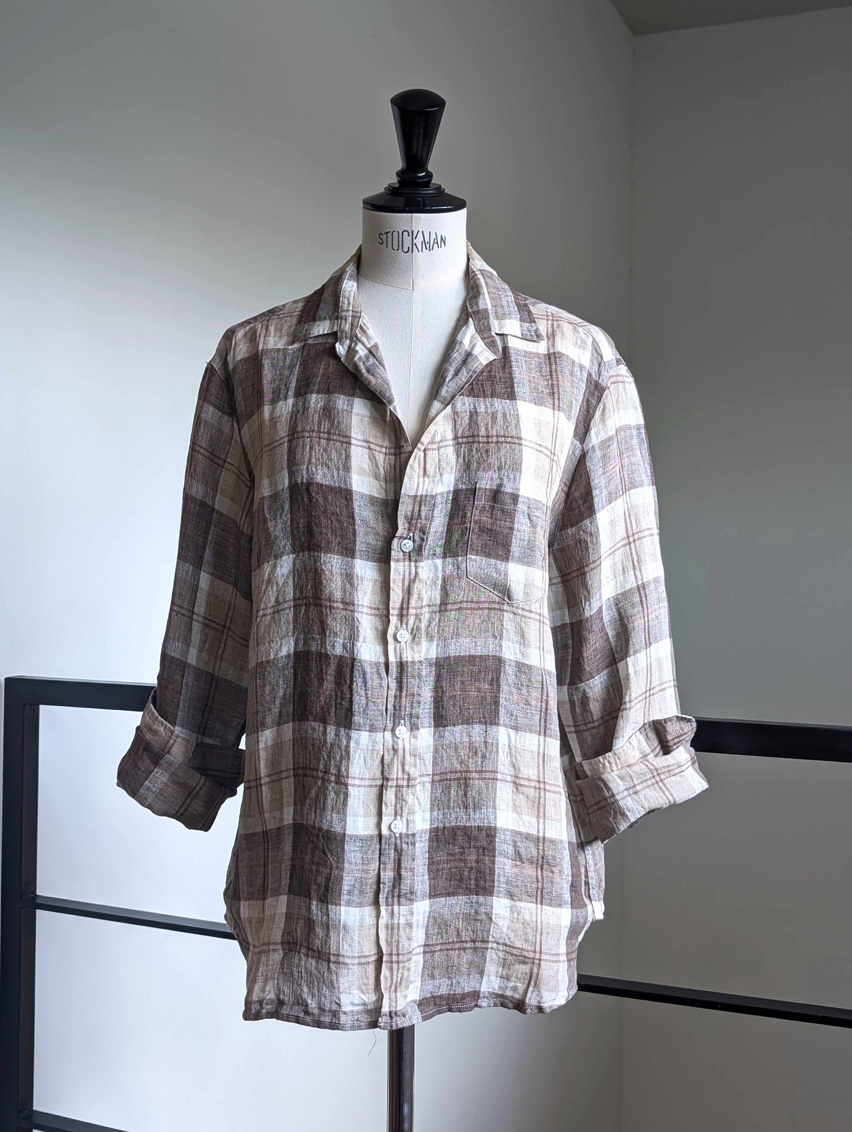 Frank&Eileen "EILEEN" LINEN PLBR CHECK SHIRTS(物未)