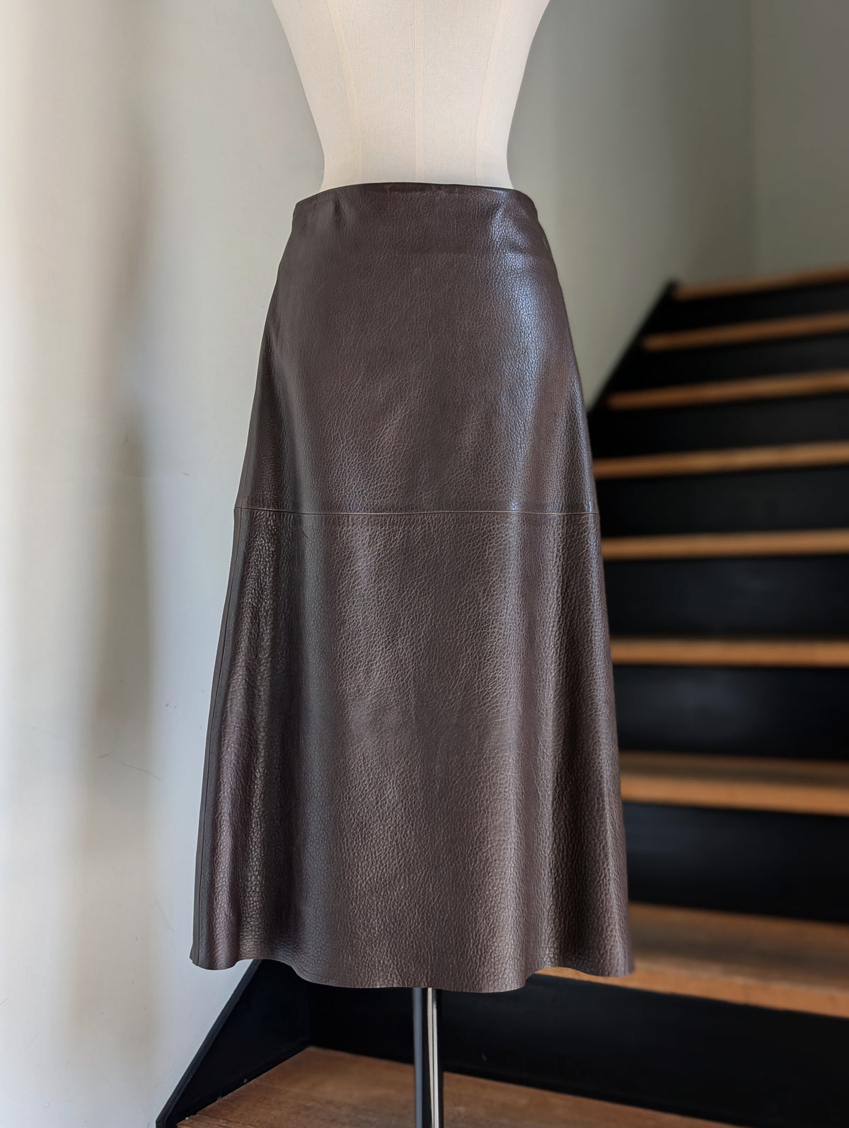 MADISONBLUE A LINE SKIRT LEATHER