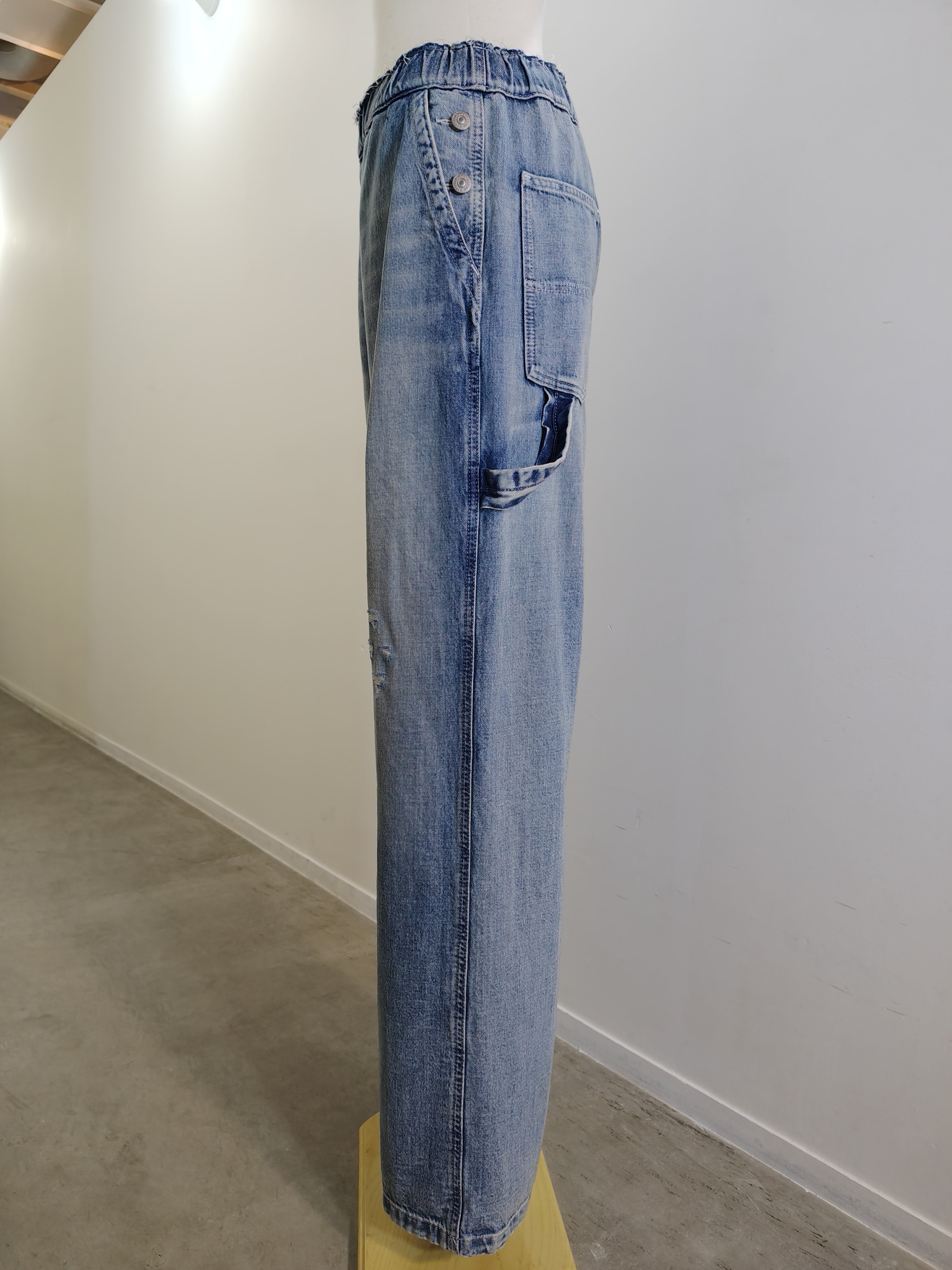 MM⑥ S52KA0578 ワイドレッグデニムパンツ