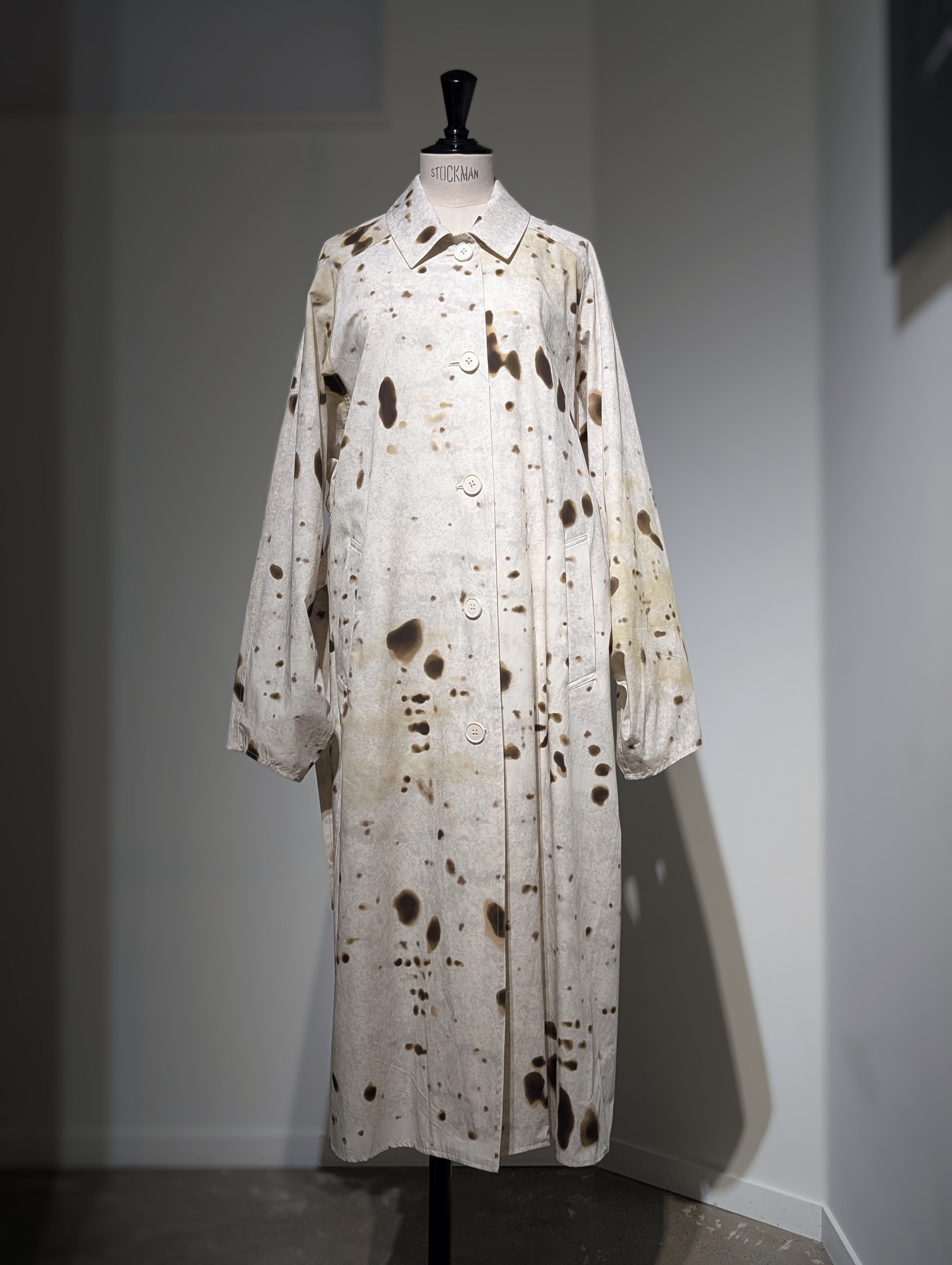 AEHRR 【Draping Yoke Raglan Sleeve Print Over Coat】