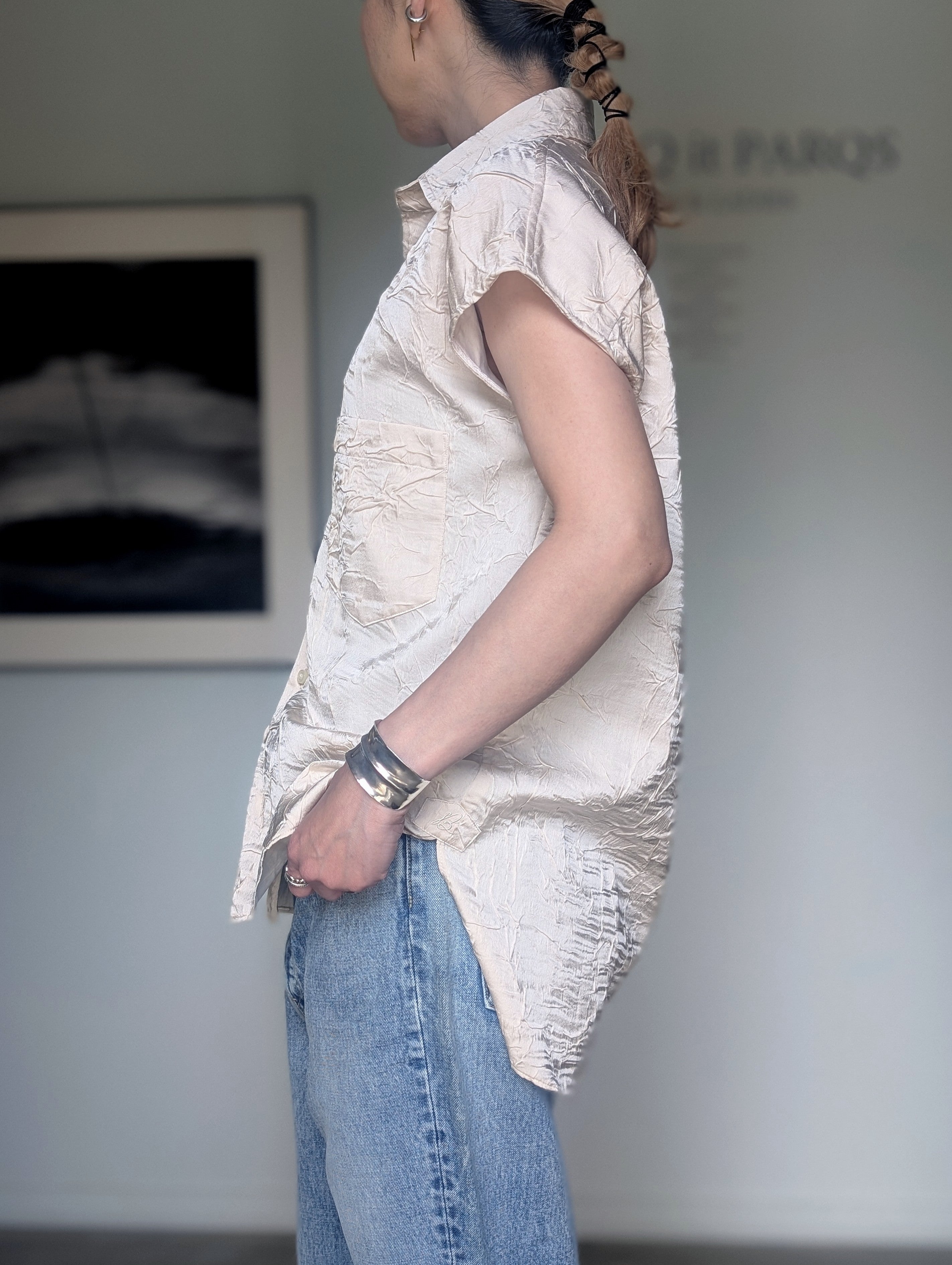 MADISONBLUE J.BRADLEY SLEEVELESS SHIRT SATIN