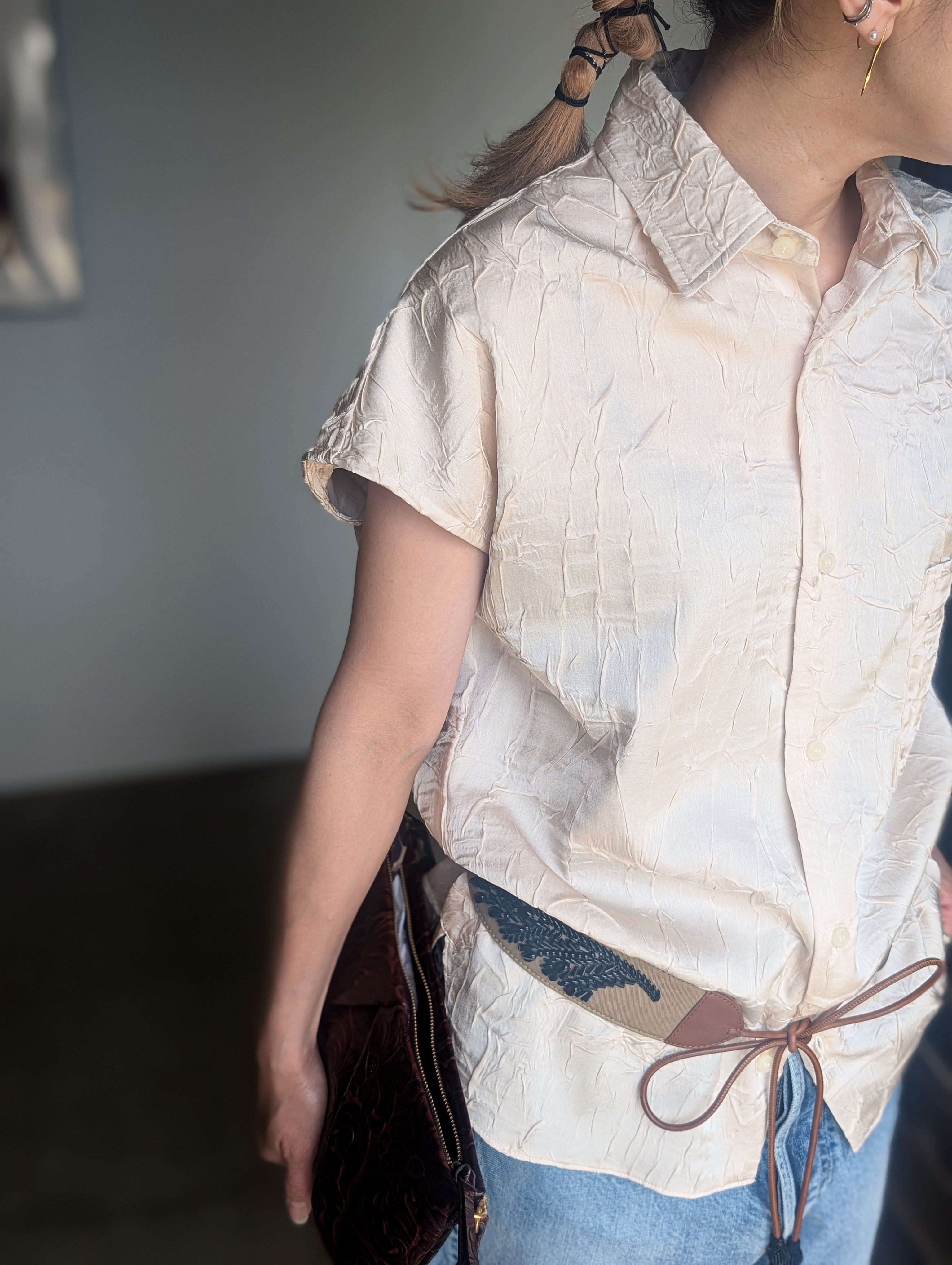 MADISONBLUE J.BRADLEY SLEEVELESS SHIRT SATIN