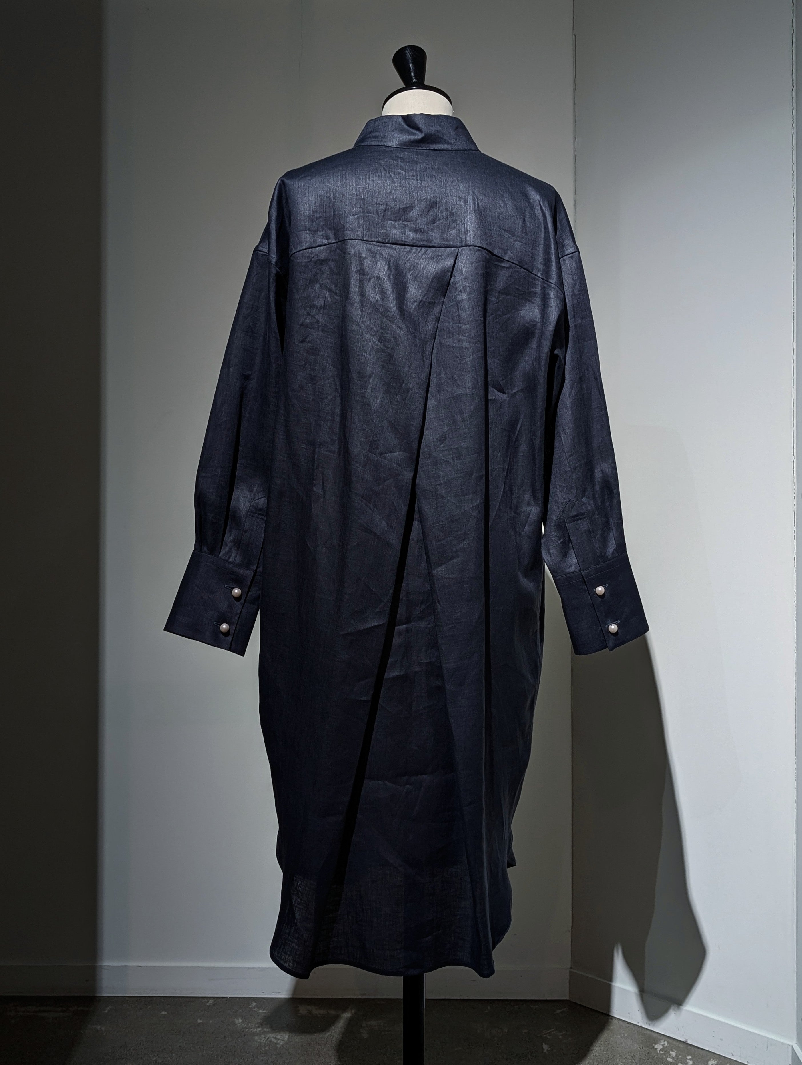 MADISONBLUE OVERSIZE SPLIT TUCK LINEN OP
