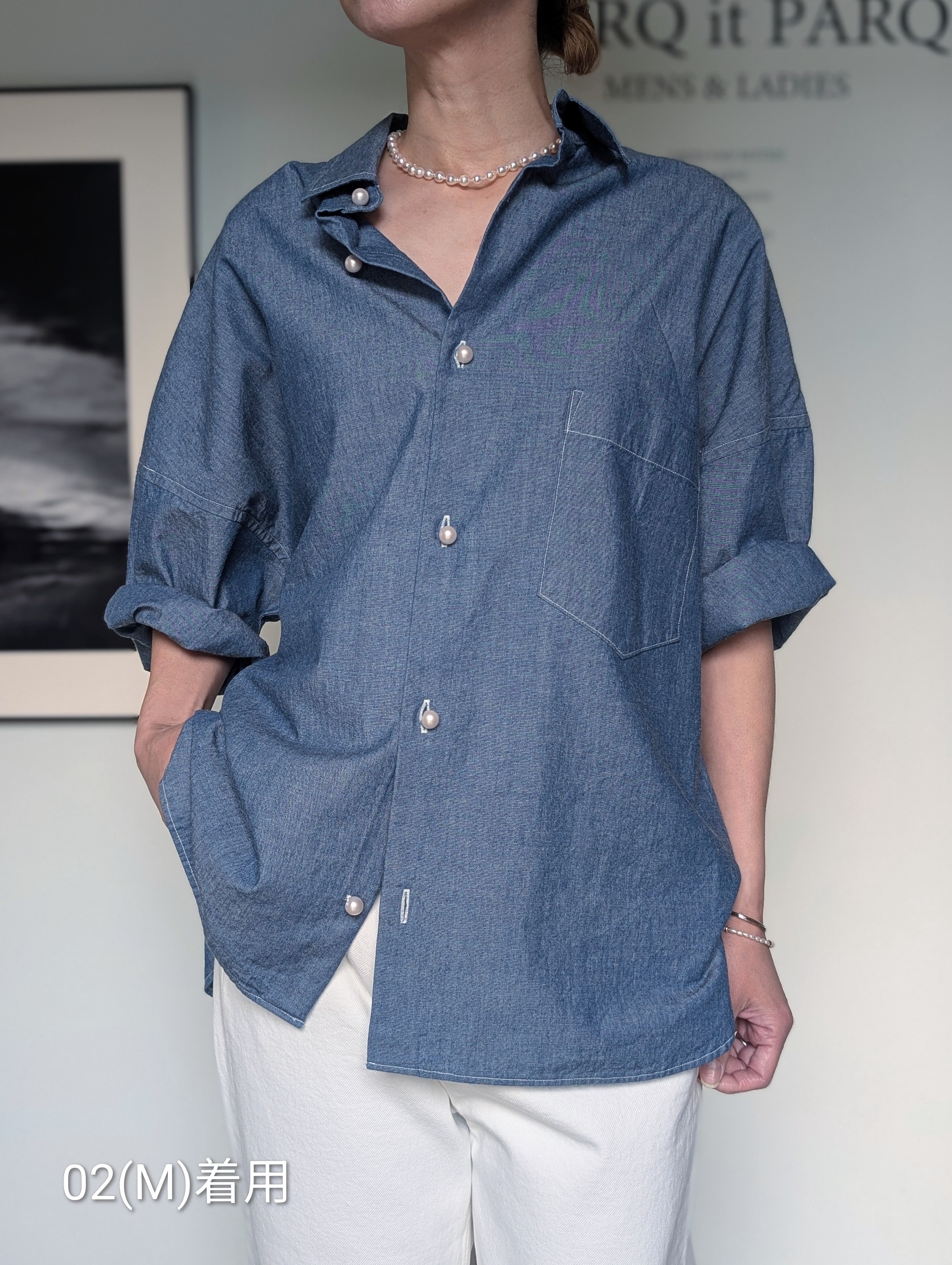 MADISONBLUE×PARQS キーホルダーSETは6/7まで!! 【J.BRADLEY SHIRT CHAMBRAY】