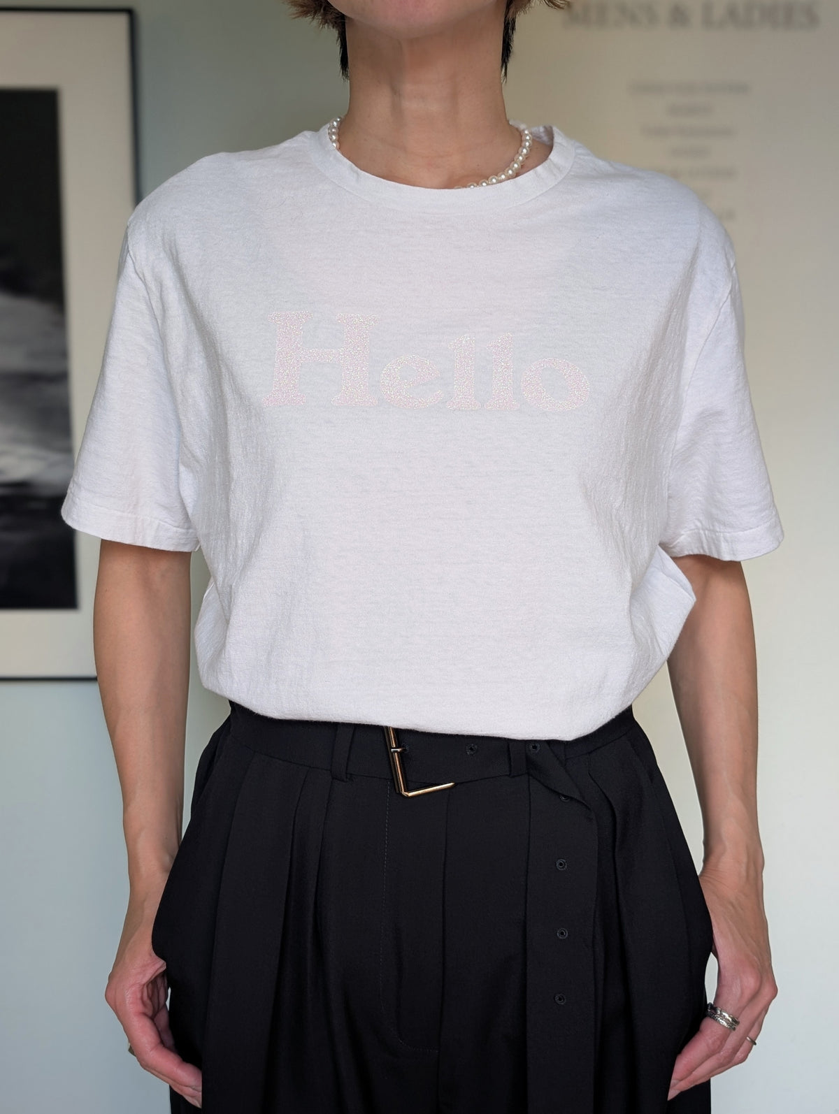 MADISONBLUE HELLO TEE PARIS<WHITE>