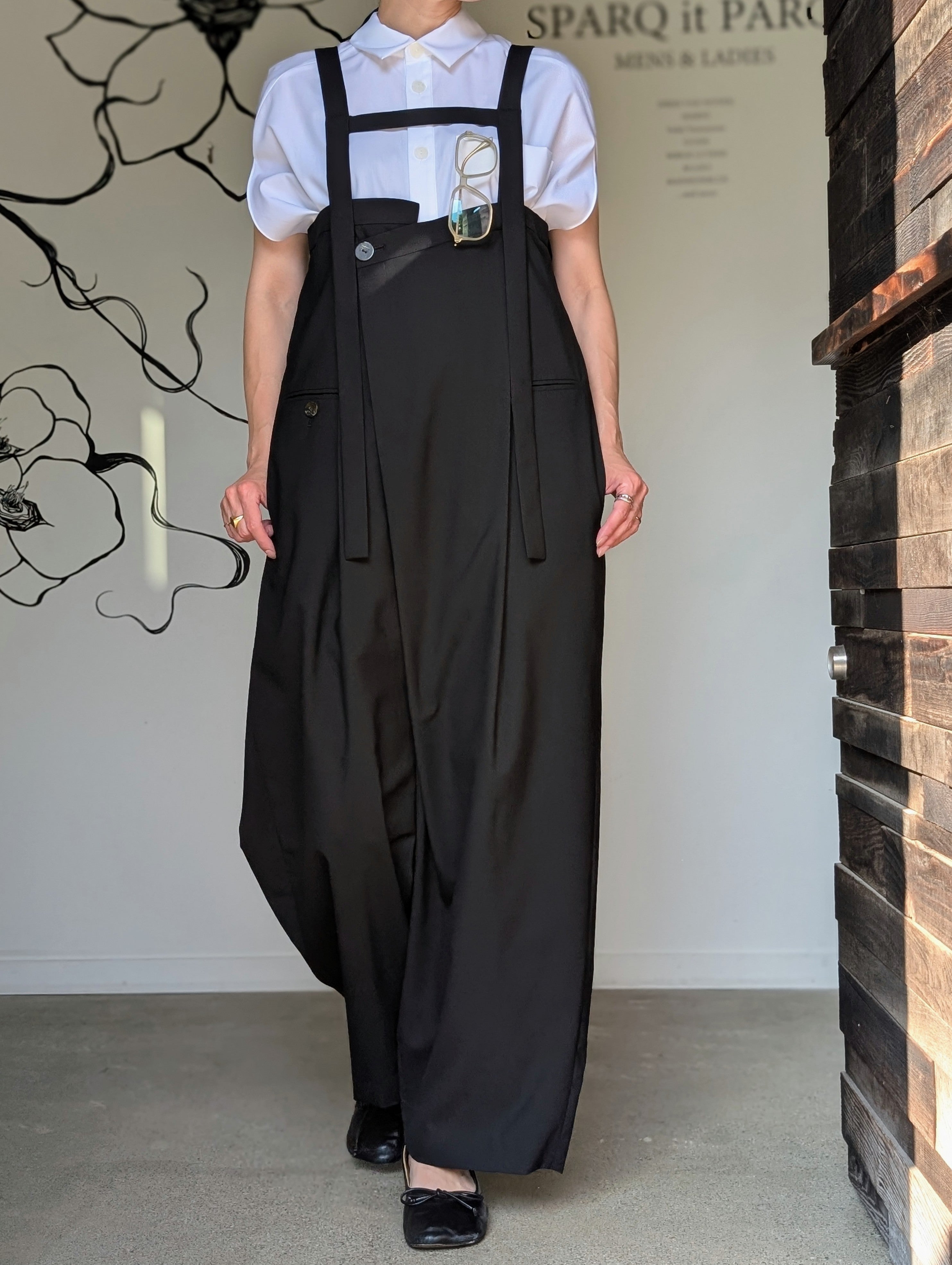 ENFOLD STRAP-TROUSERS