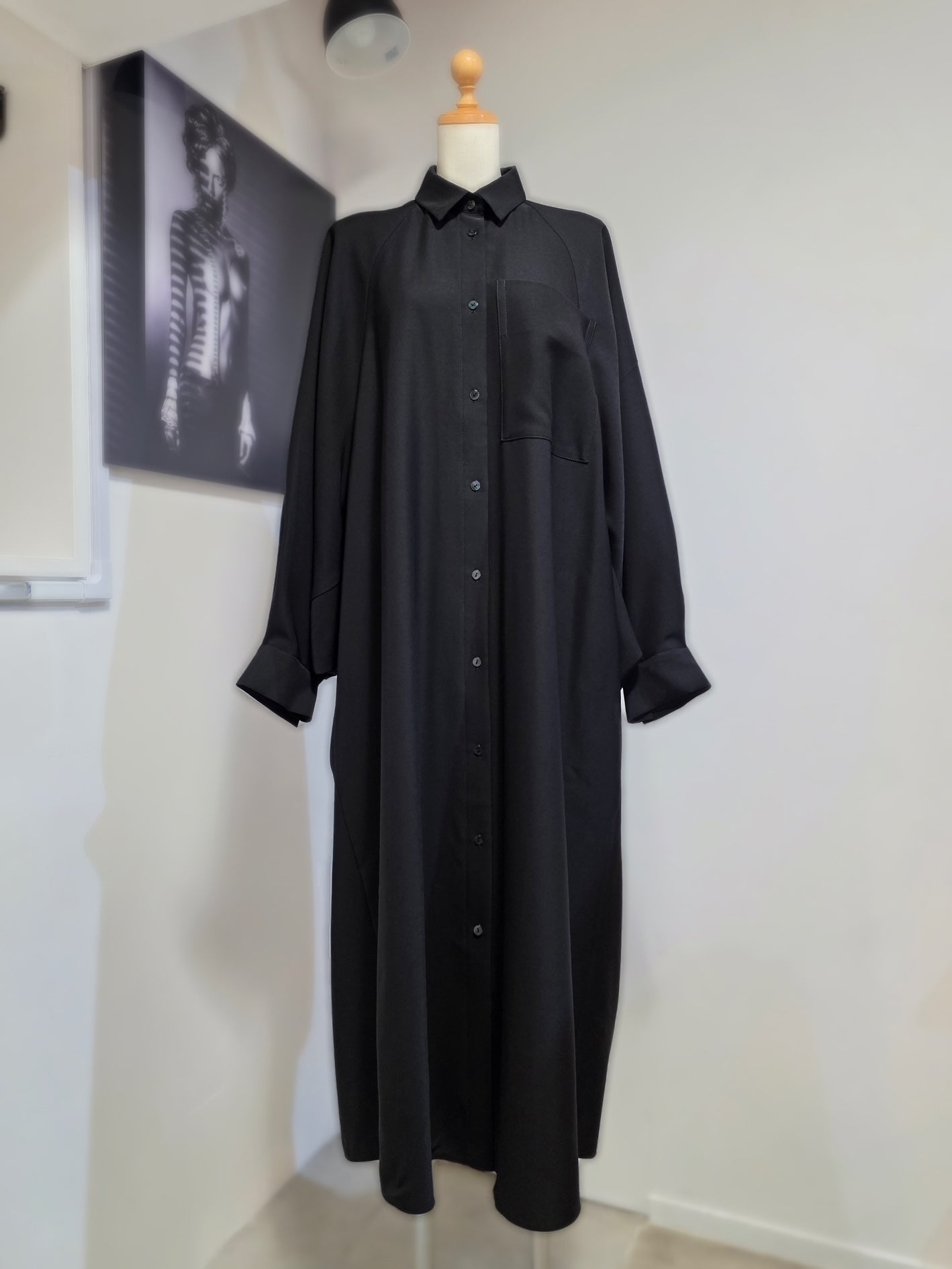 ENFOLD CIRCLE TUCK DRESS
