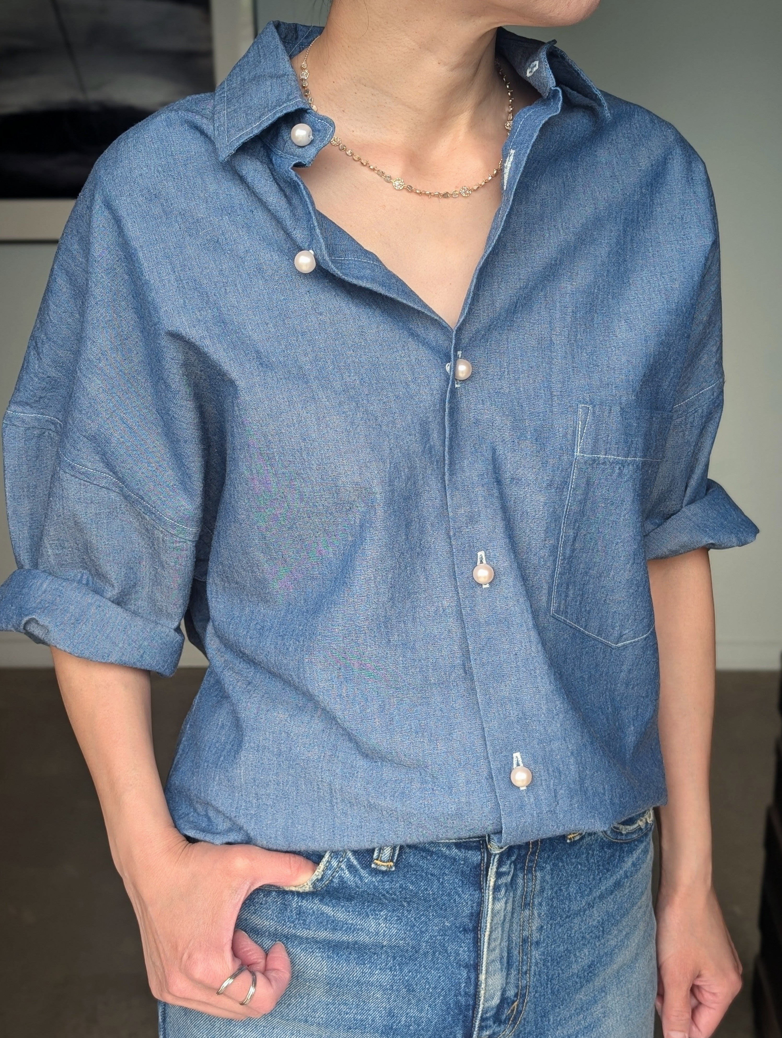 MADISONBLUE×PARQS キーホルダーSETは6/7まで!! 【J.BRADLEY SHIRT CHAMBRAY】