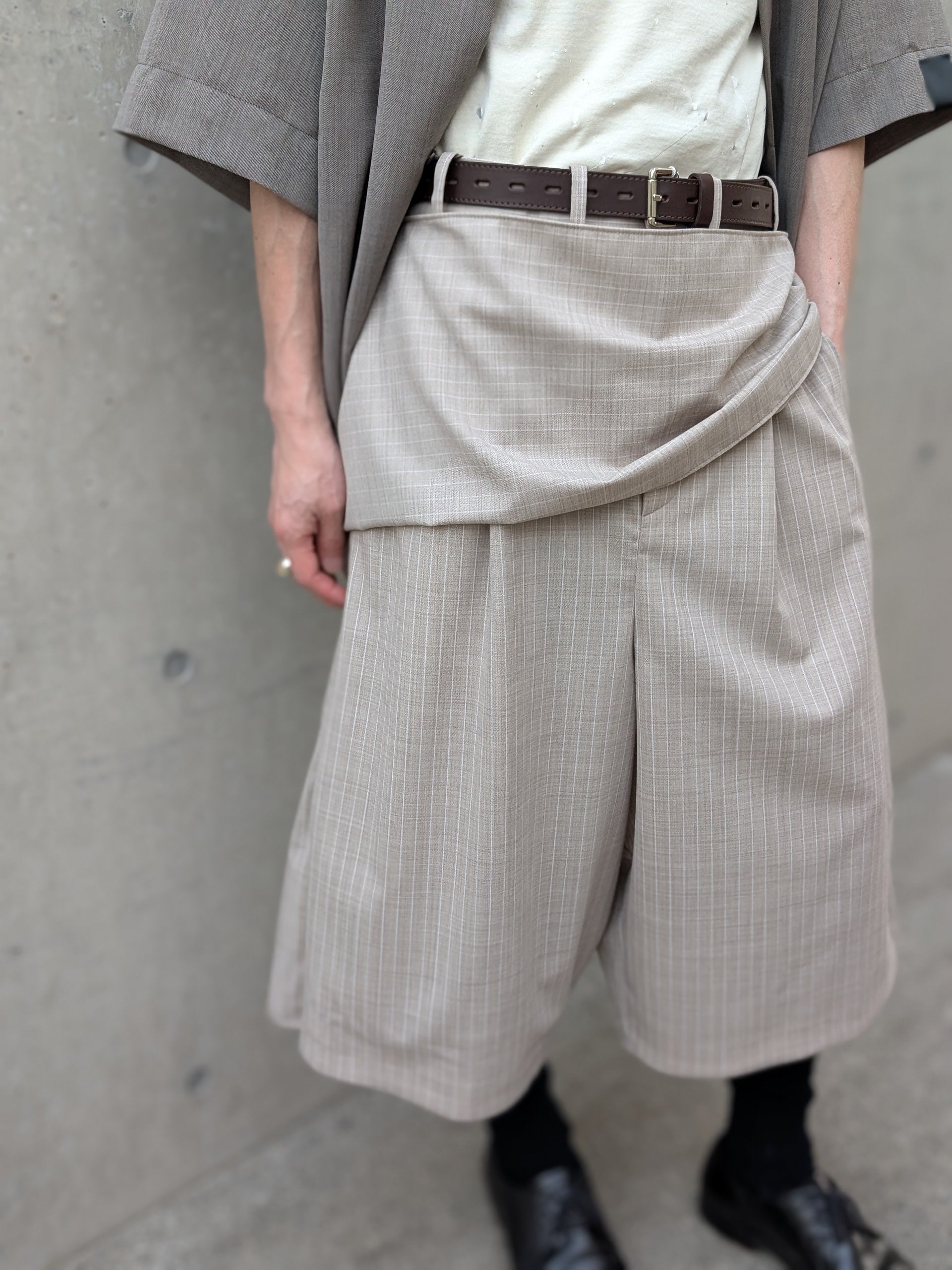 HED MAYNER PIN STRIPED WOOL STRETCH SPT